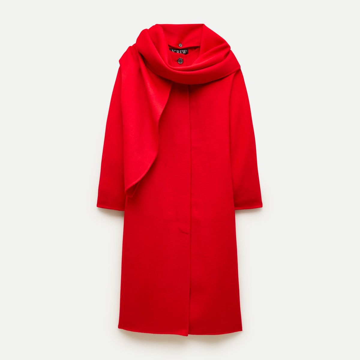 J.Crew US, Valentina Scarf Coat in Drapey Wool Blend