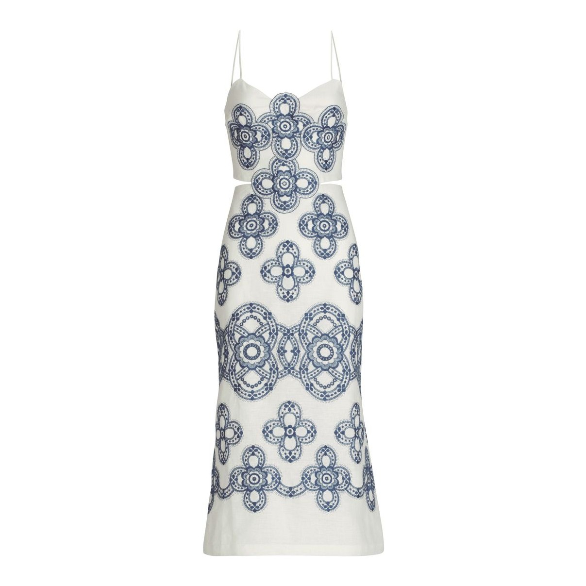 silvia tcherassi leonor cutout linen maxi dress Leonor Cutout Linen Maxi Dress By Silvia Tcherassi | Moda Operandi