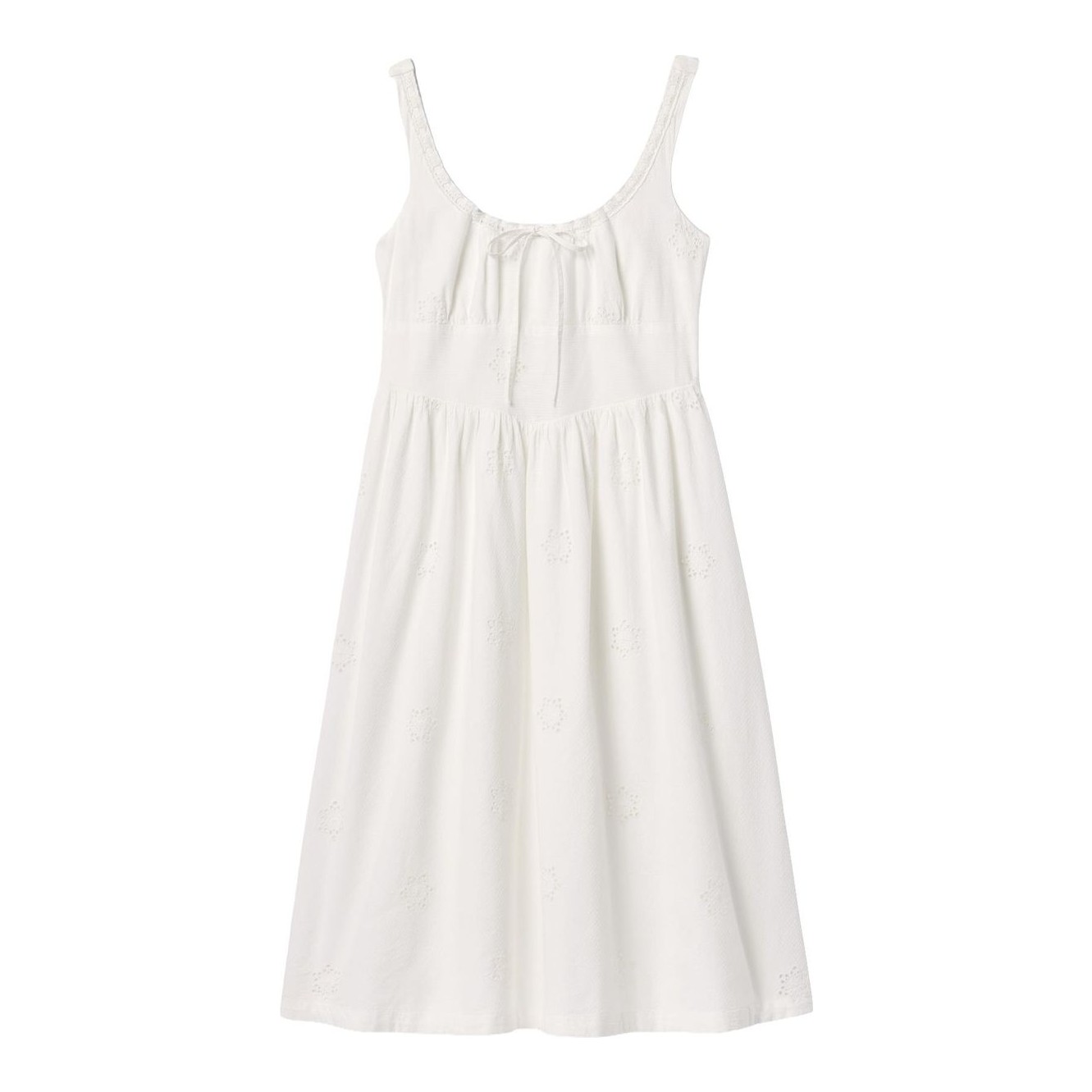 GAP | Linen-Blend Scalloped Midi Dress