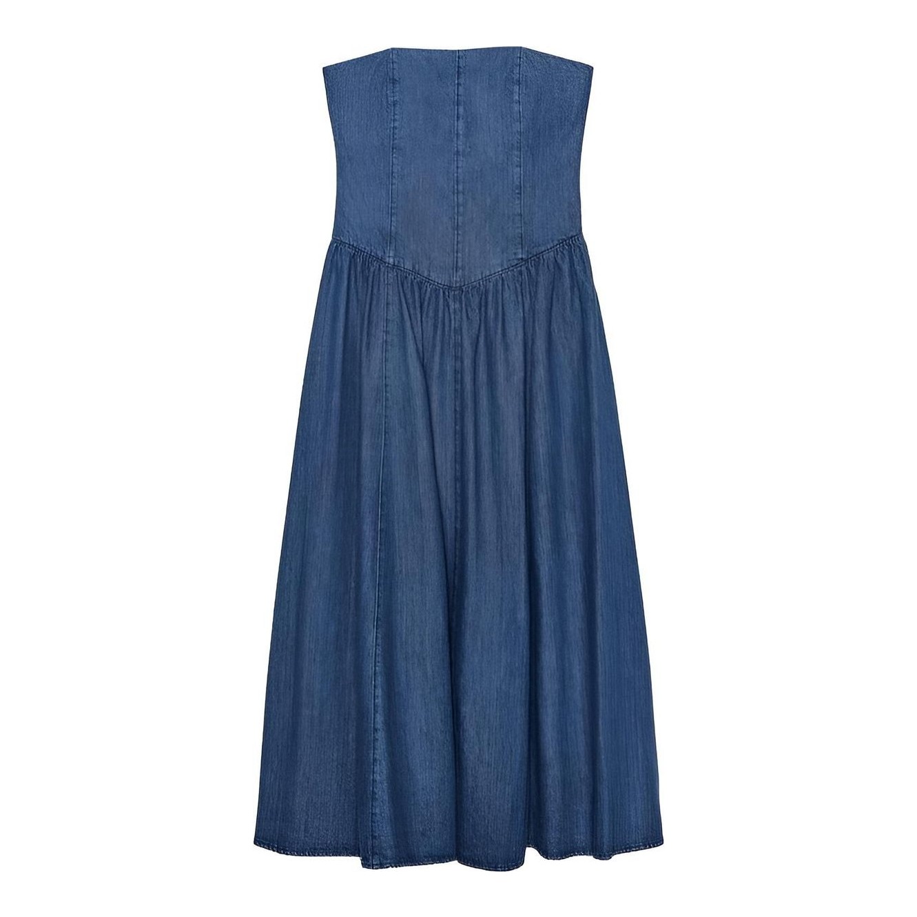 h&m midi denim dress Women's Denim blue Denim midi dress