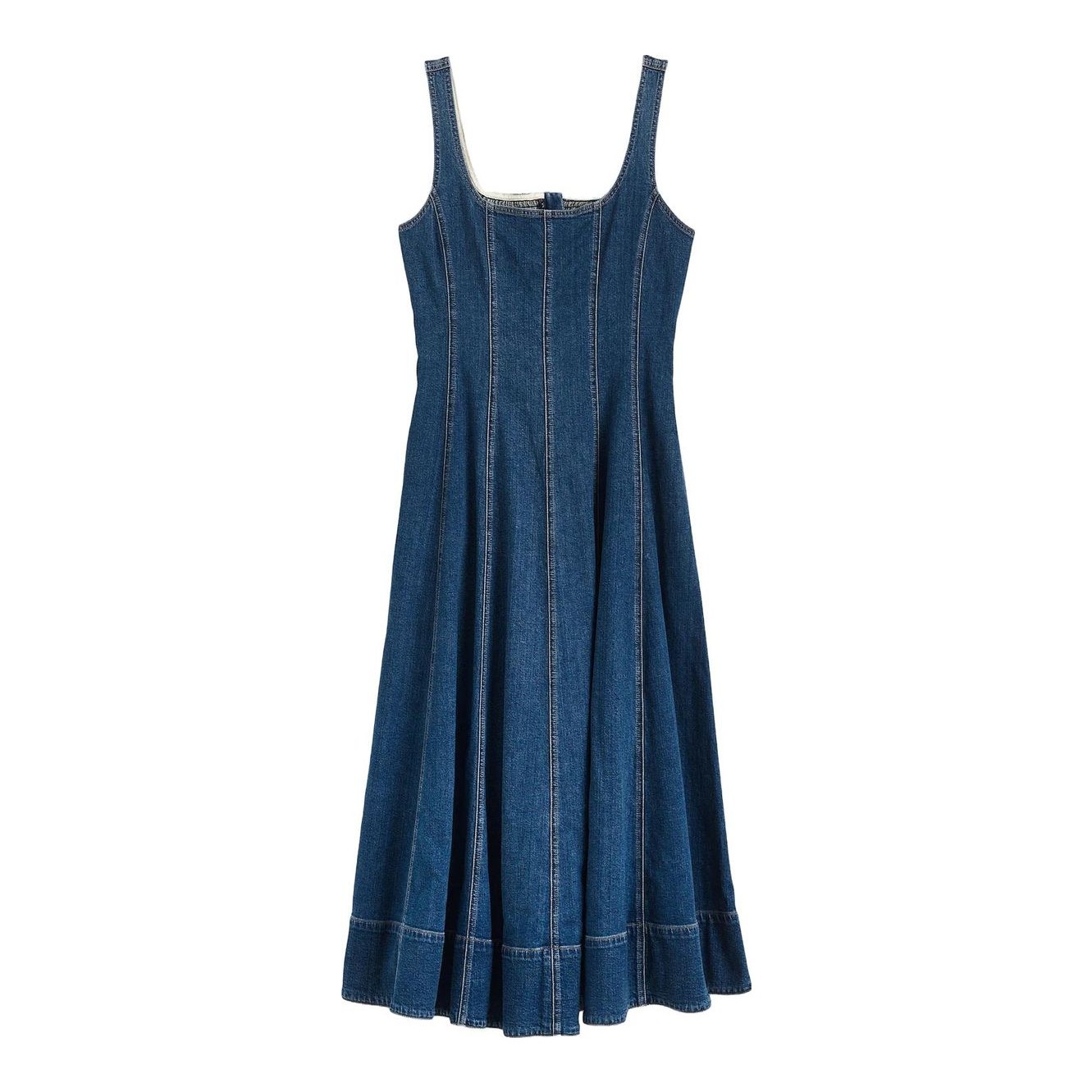 reformation amory denim dress Reformation Amory Denim Midi Dress