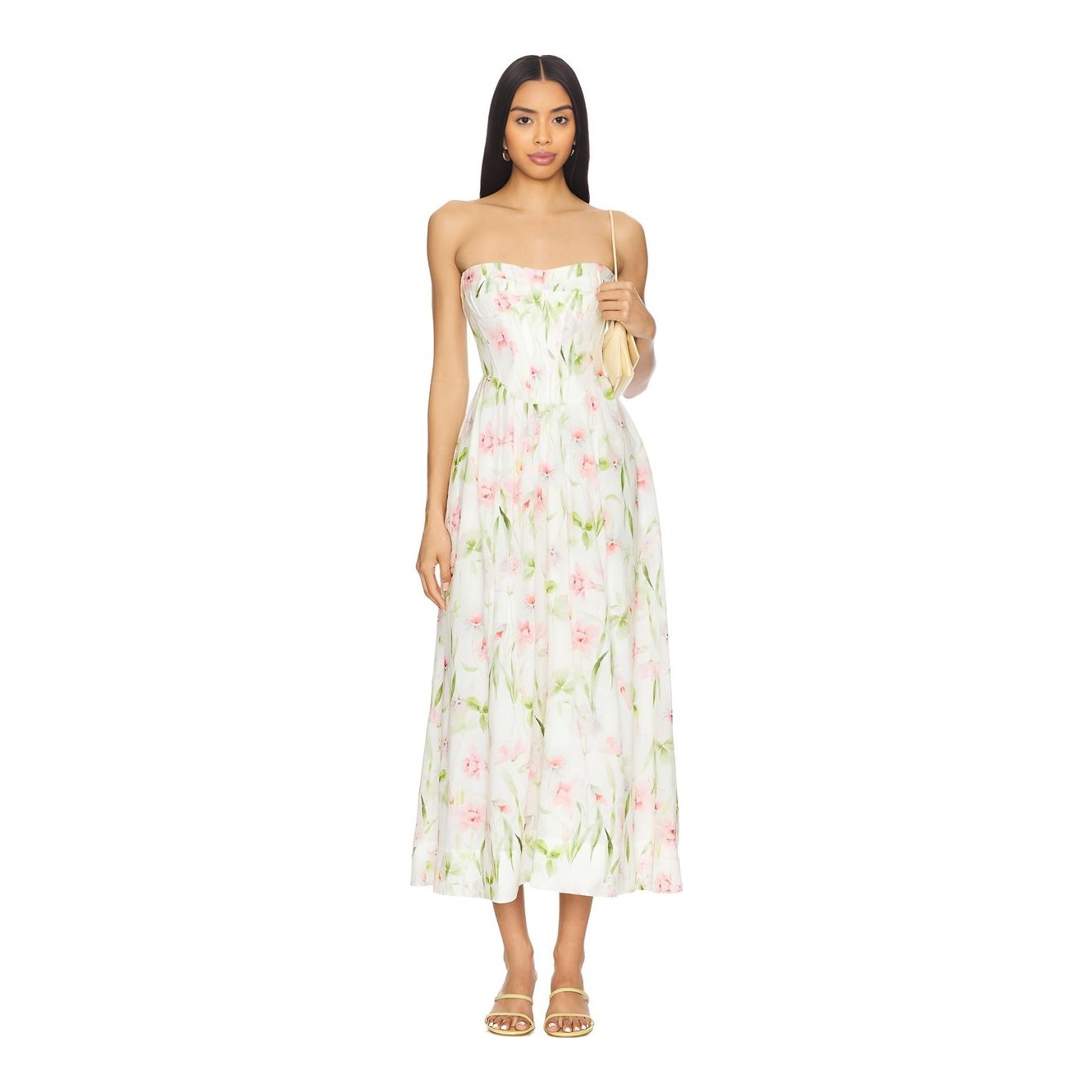 slim fit dress slacks Adrianna Papell Women's Floral Jacquard Midi Dress main image 0