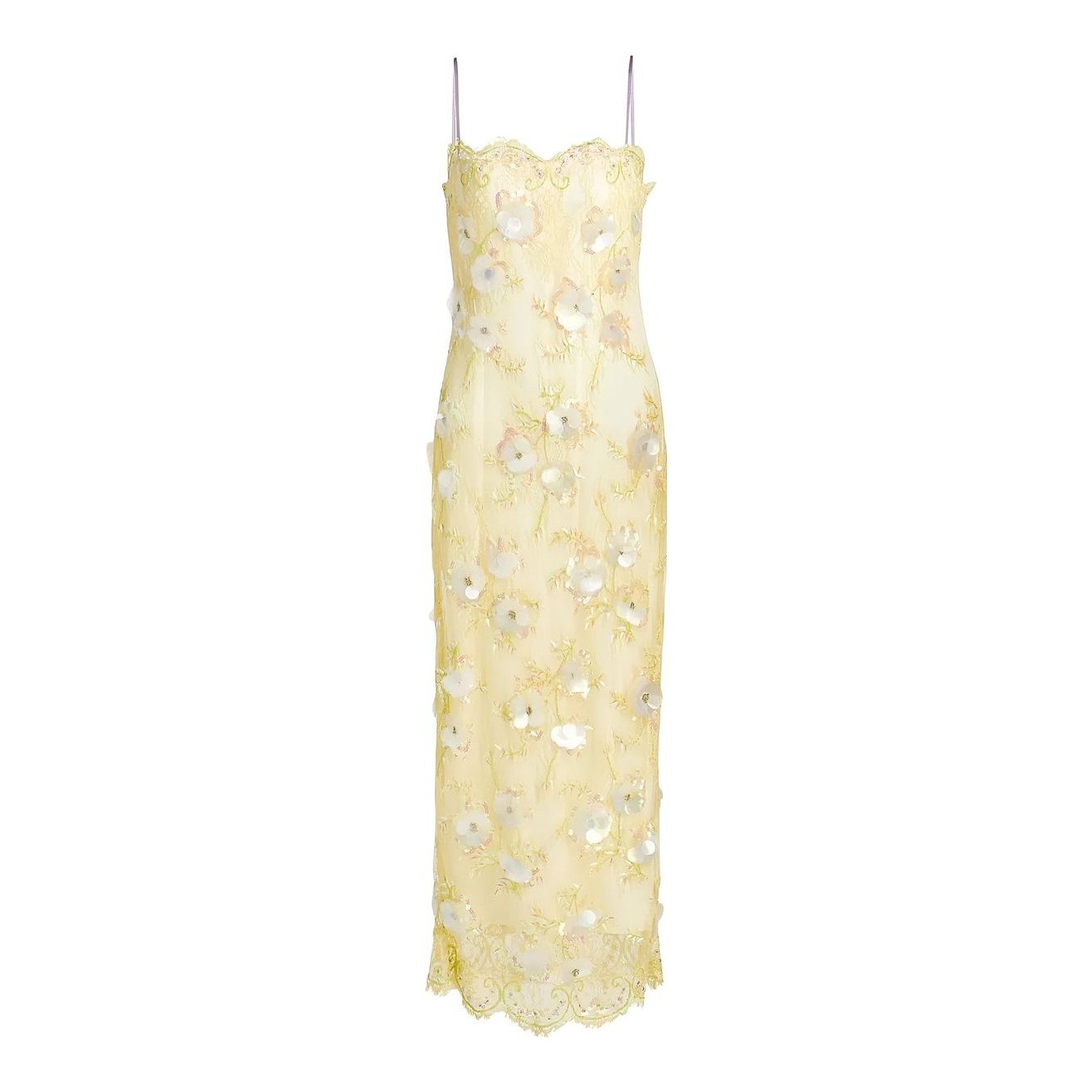 ulla johnson eve embellished silk midi dress Ulla Johnson Eve Embellished Silk-Chiffon Midi Dress - Peach