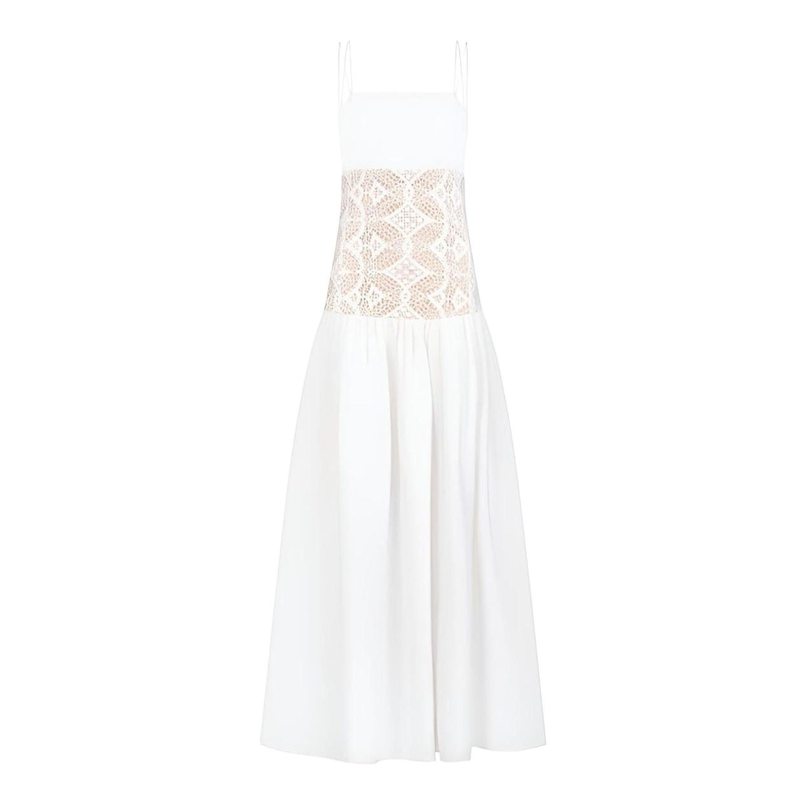 Silvia Tcherassi | Leonor Cutout Linen Maxi Dress