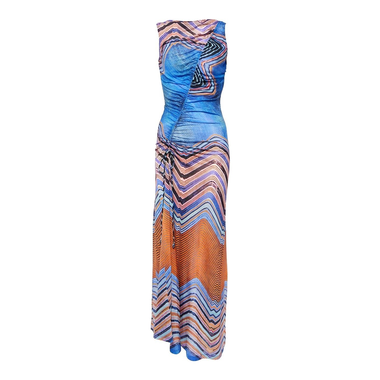 chinese dress ladies The Natalie Block Print Maxi – blueheronboutique main image 1