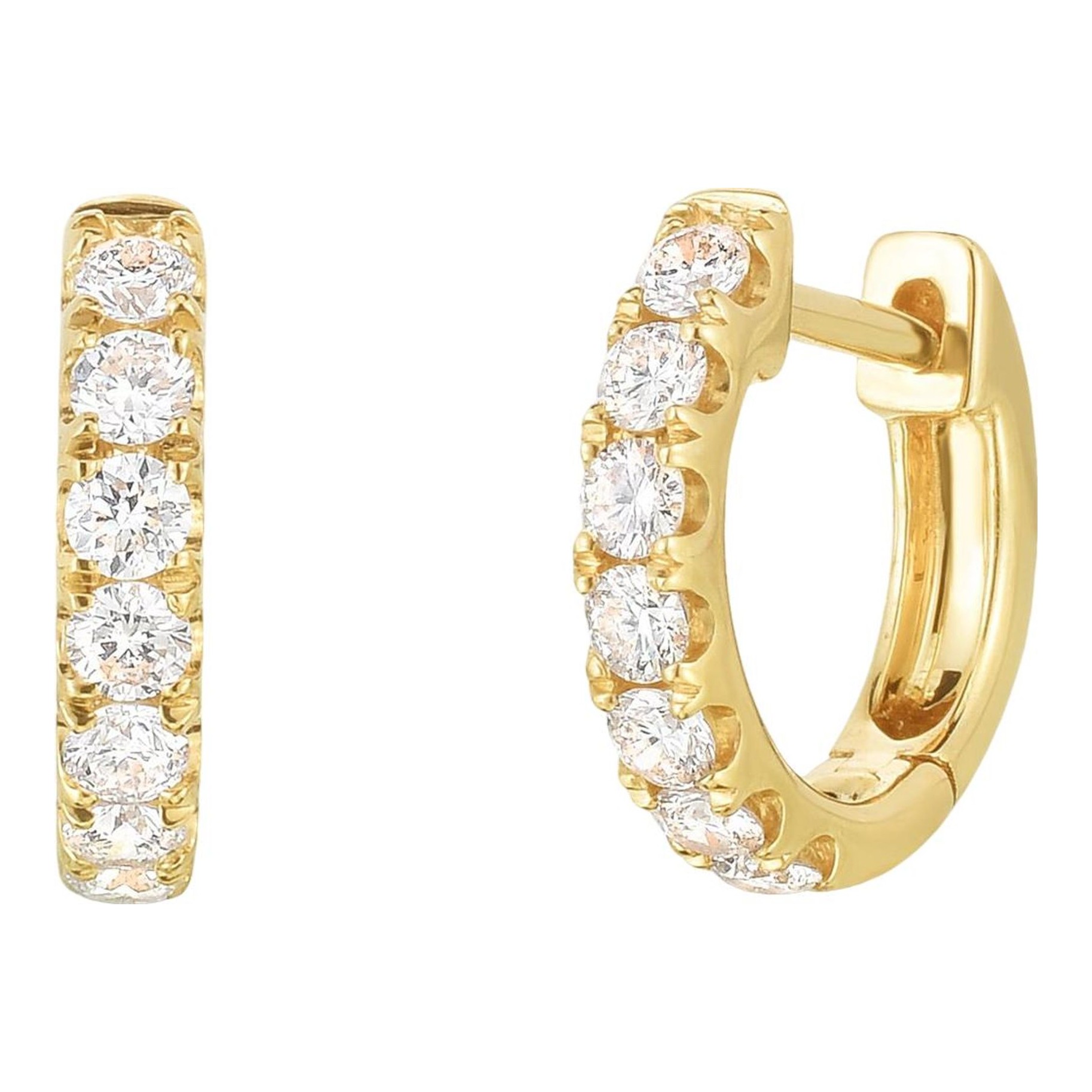 Ring Concierge | Petite Jumbo Diamond Huggies
