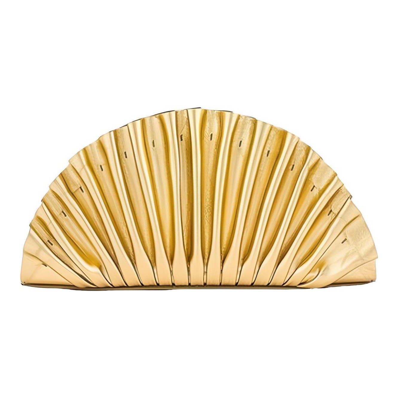 CULT GAIA - Nala Ruched Metallic Leather Clutch