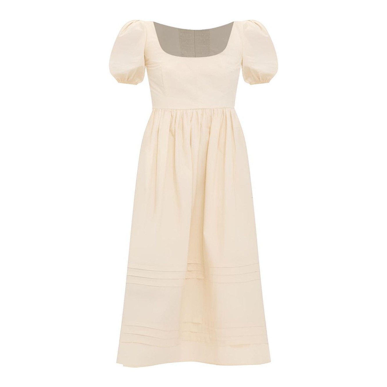 Moon River | Cream Puff Sleeve Midi Dress
