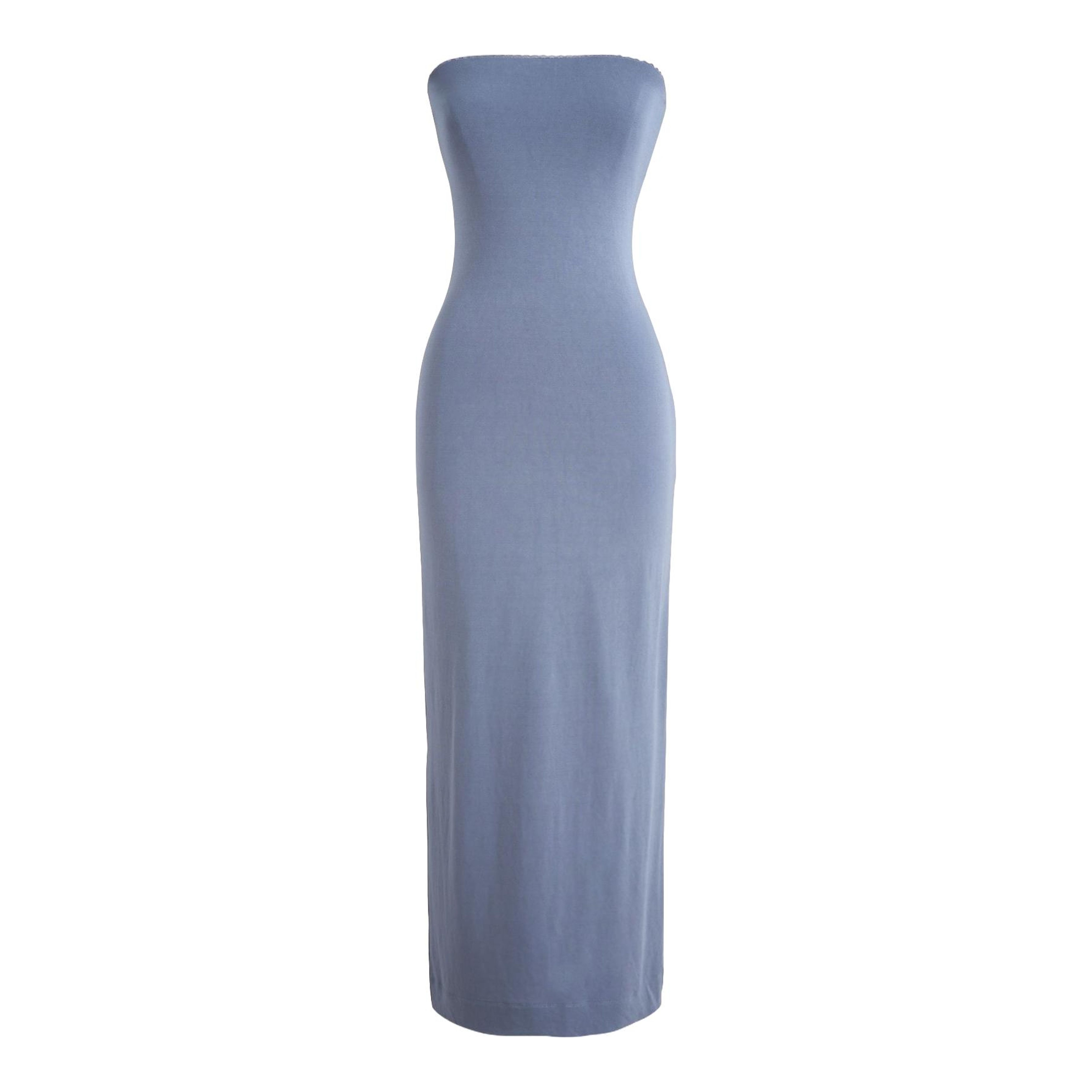 black dress with white pleats Yvette