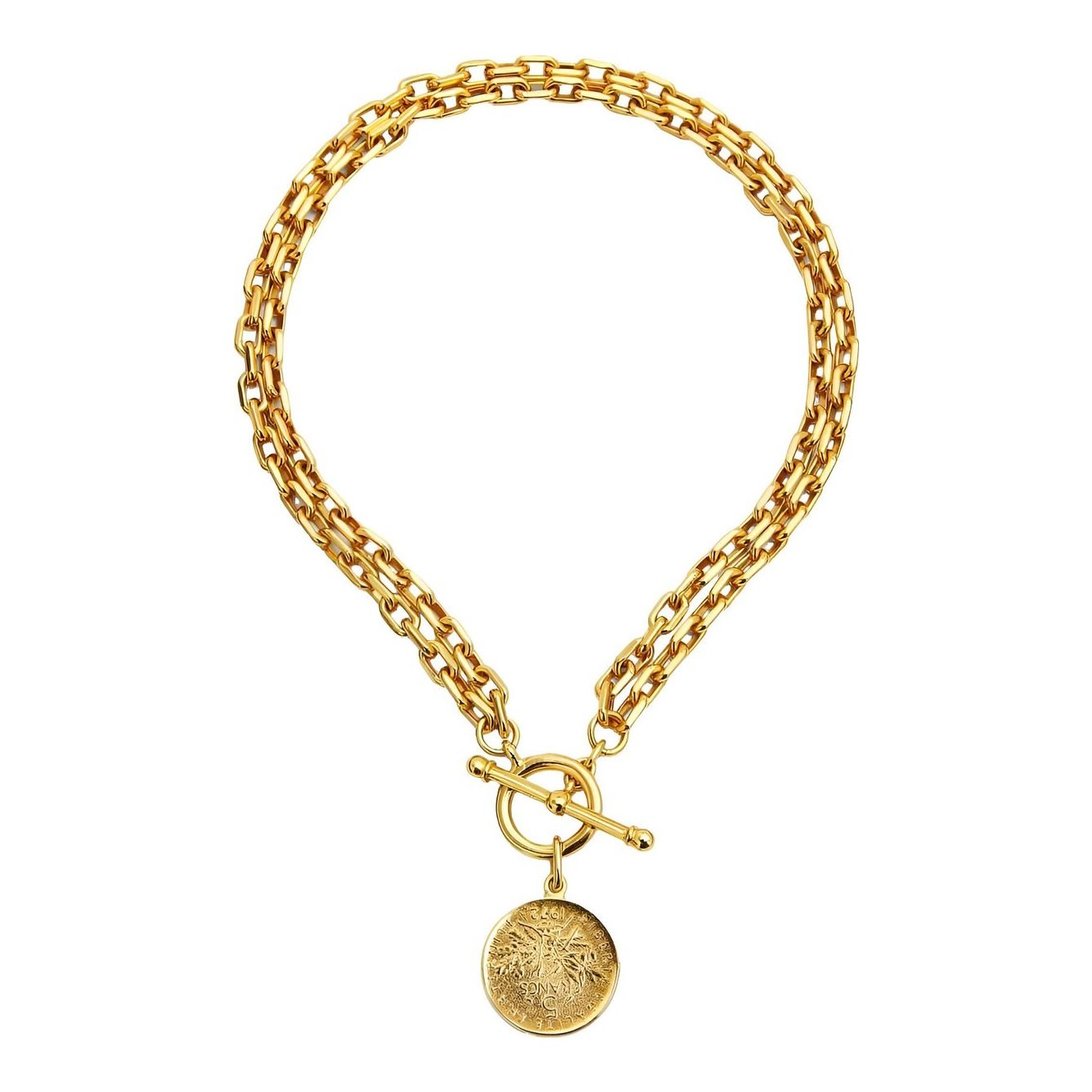 Gold Electroplated Coin Necklace