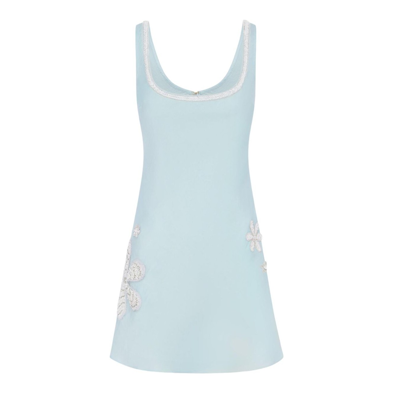elara mini dress Elara Frill Neckline Mini Dress Off White