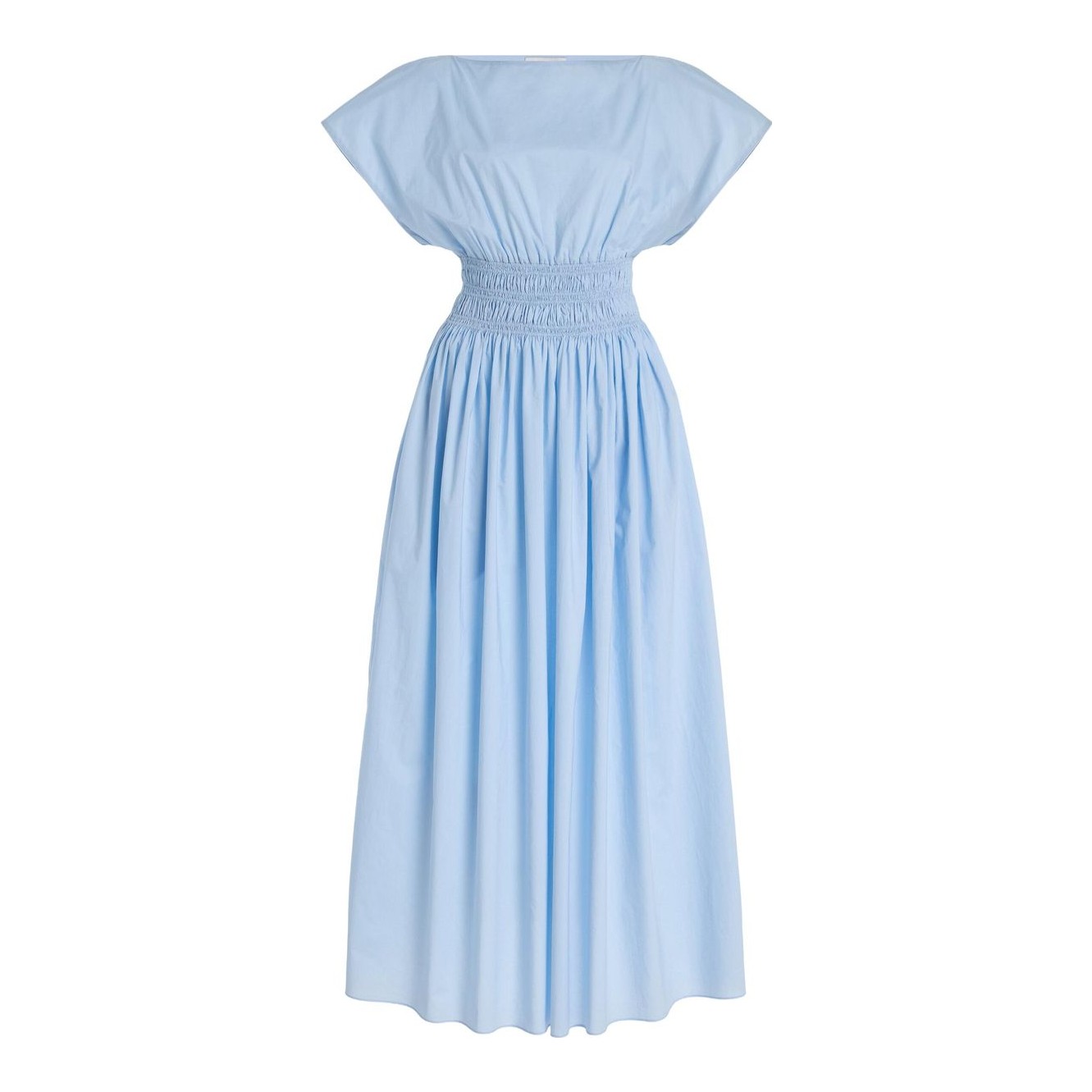 Aje | Agatha Knotted Gathered Cotton Poplin Midi Dress