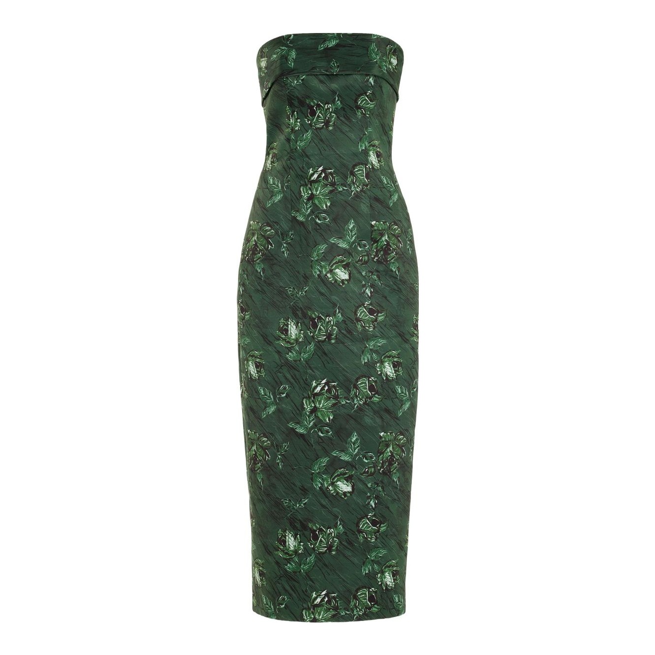 green ruffle midi dress Pine and Mint Striped Ruffle Cap Sleeve Midi Dress