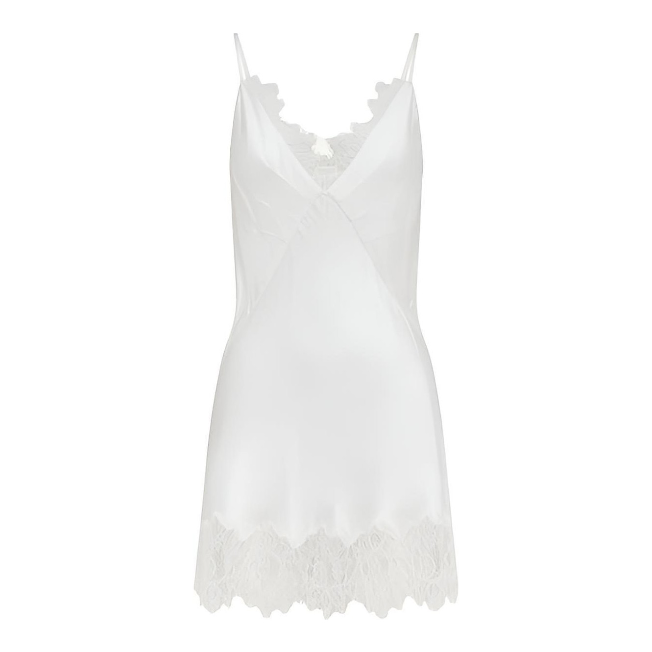 lace trim cami slip dress Dotted Mesh & Lace Cami Slip Dress – Subtle Luxury main image 1