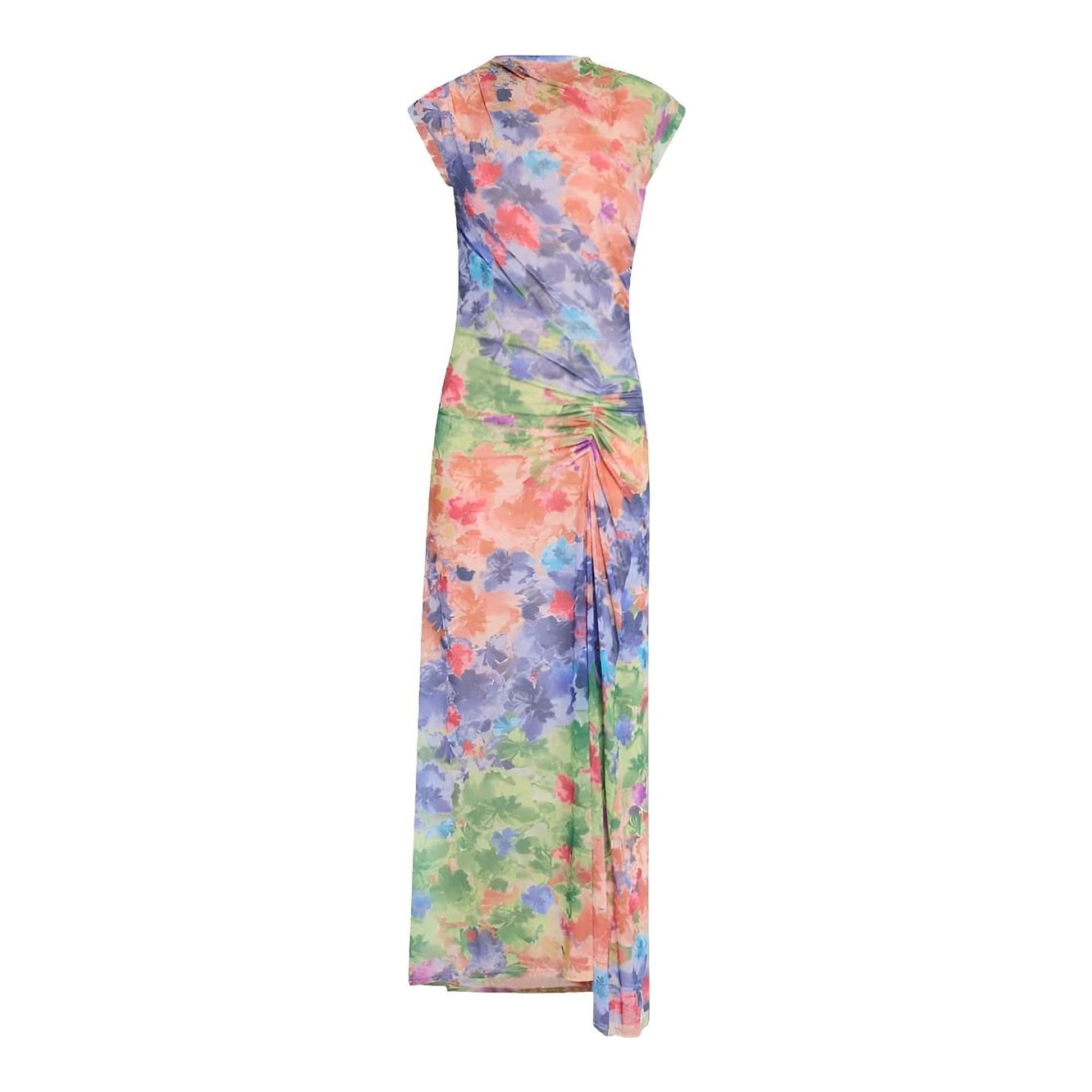 ulla johnson naia ruched floral-print stretch-jersey maxi dress Ulla Johnson Naia Long Sleeve Maxi Dress - Riverslate - 70% Off