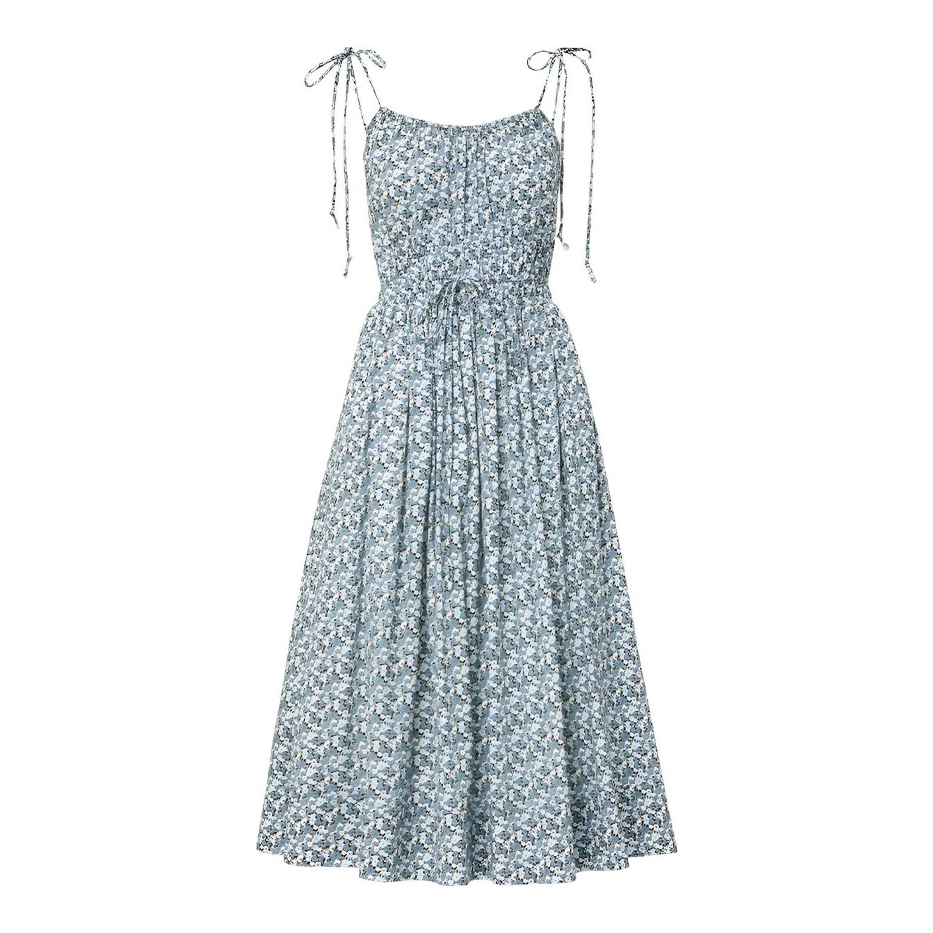 veronica beard blige stripe a line midi dress Baylee striped poplin midi dress in blue - Veronica Beard