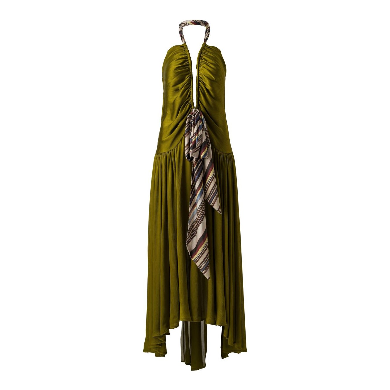 SIEDRS | Raye Scarf-Detailed Midi Halter Dress