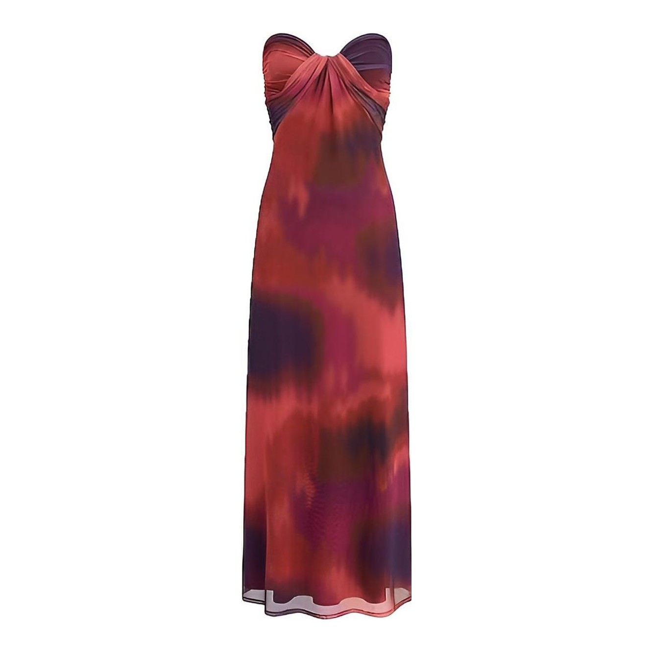 Express | Mesh Printed Strapless Sweetheart Maxi Dress