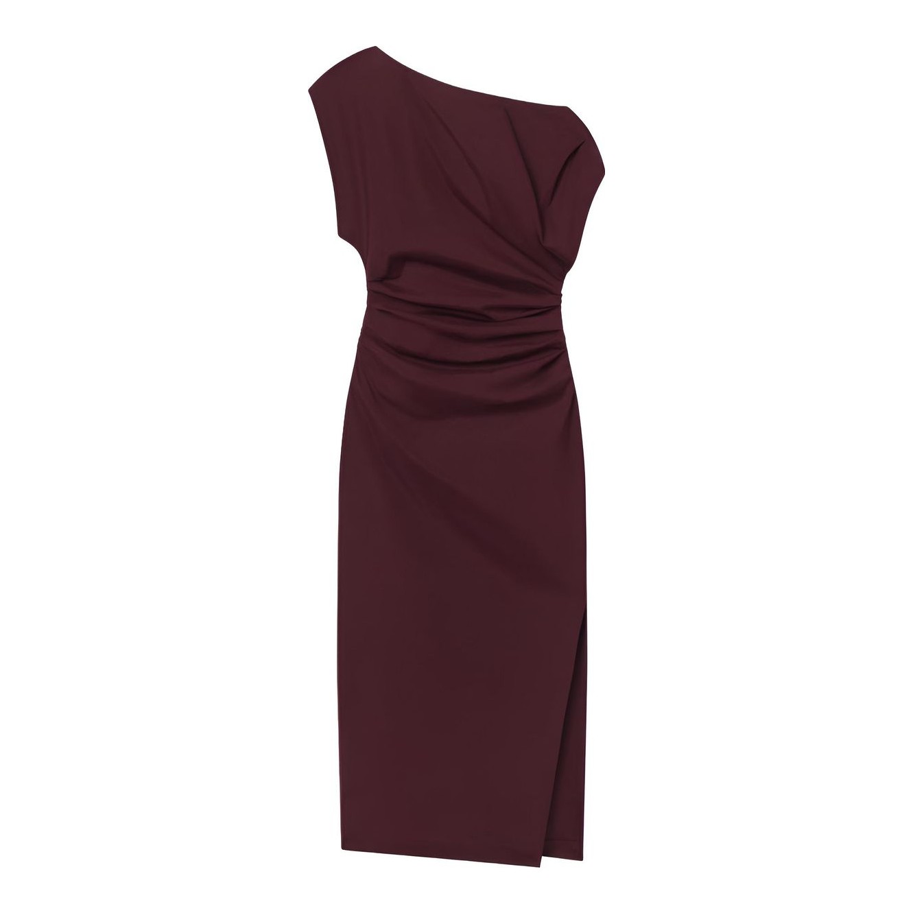 a.l.c. nara gathered short-sleeve midi dress Nara Stretch Cotton Midi Dress