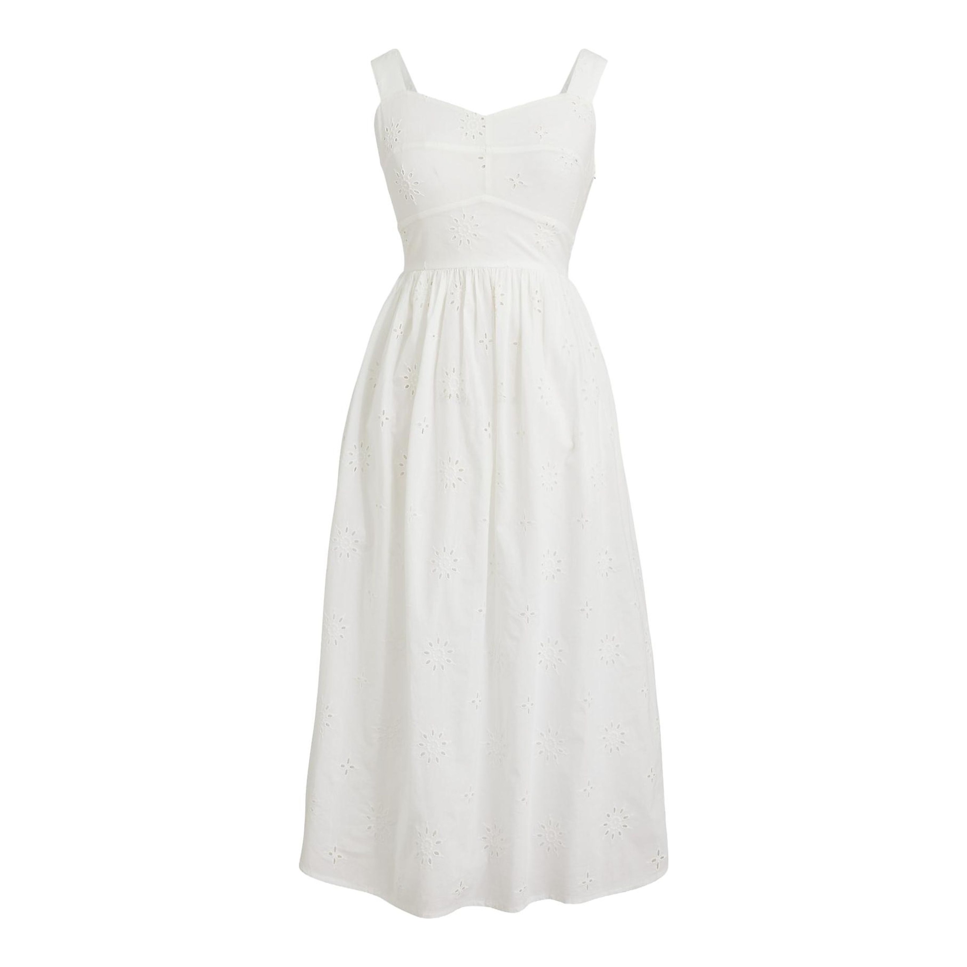 knee length dresses for ladies J.Crew Green Cotton Eyelet Button-Down Dress main image 0