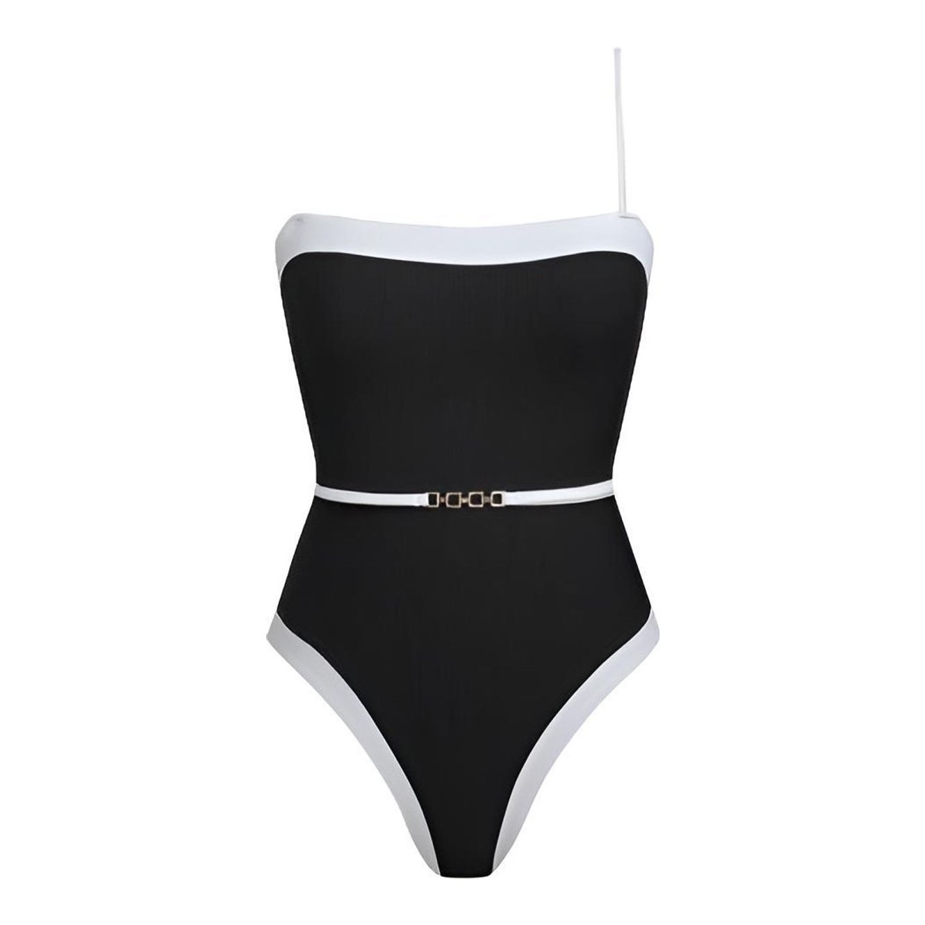 BERLOOK US | Contrast Gleam One-Piece Swimsuit
