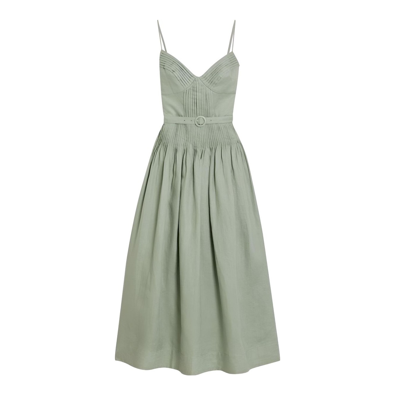matteau green shirred maxi dress Shirred Bodice Dress