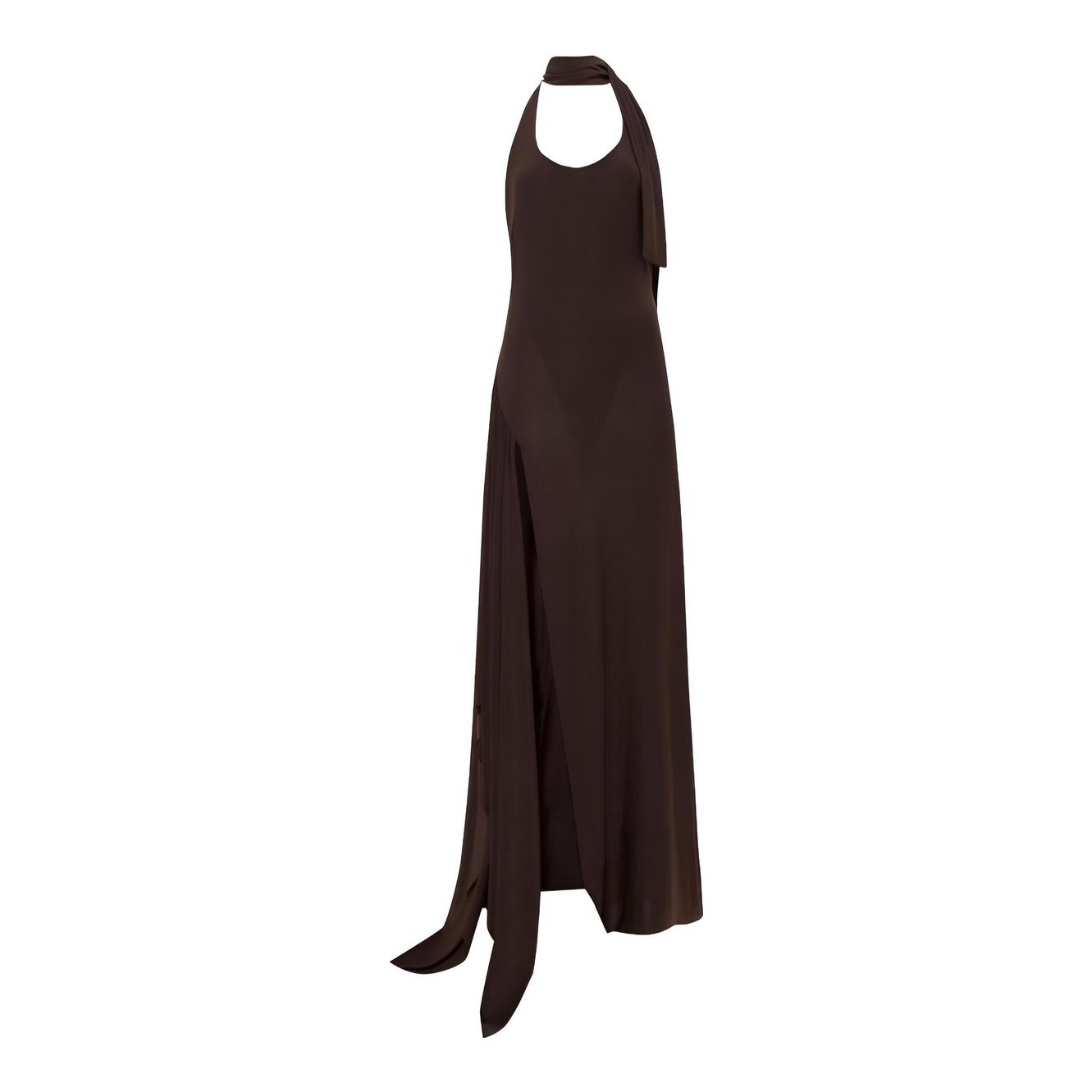 SIEDRS | Raye Scarf-Detailed Midi Halter Dress