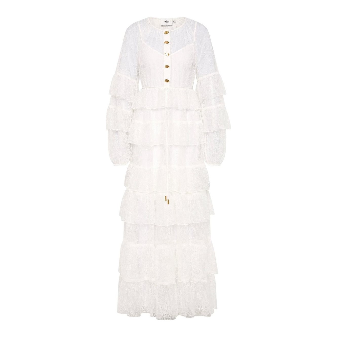 Arakii | Lily Ruffled Lace Maxi Dress