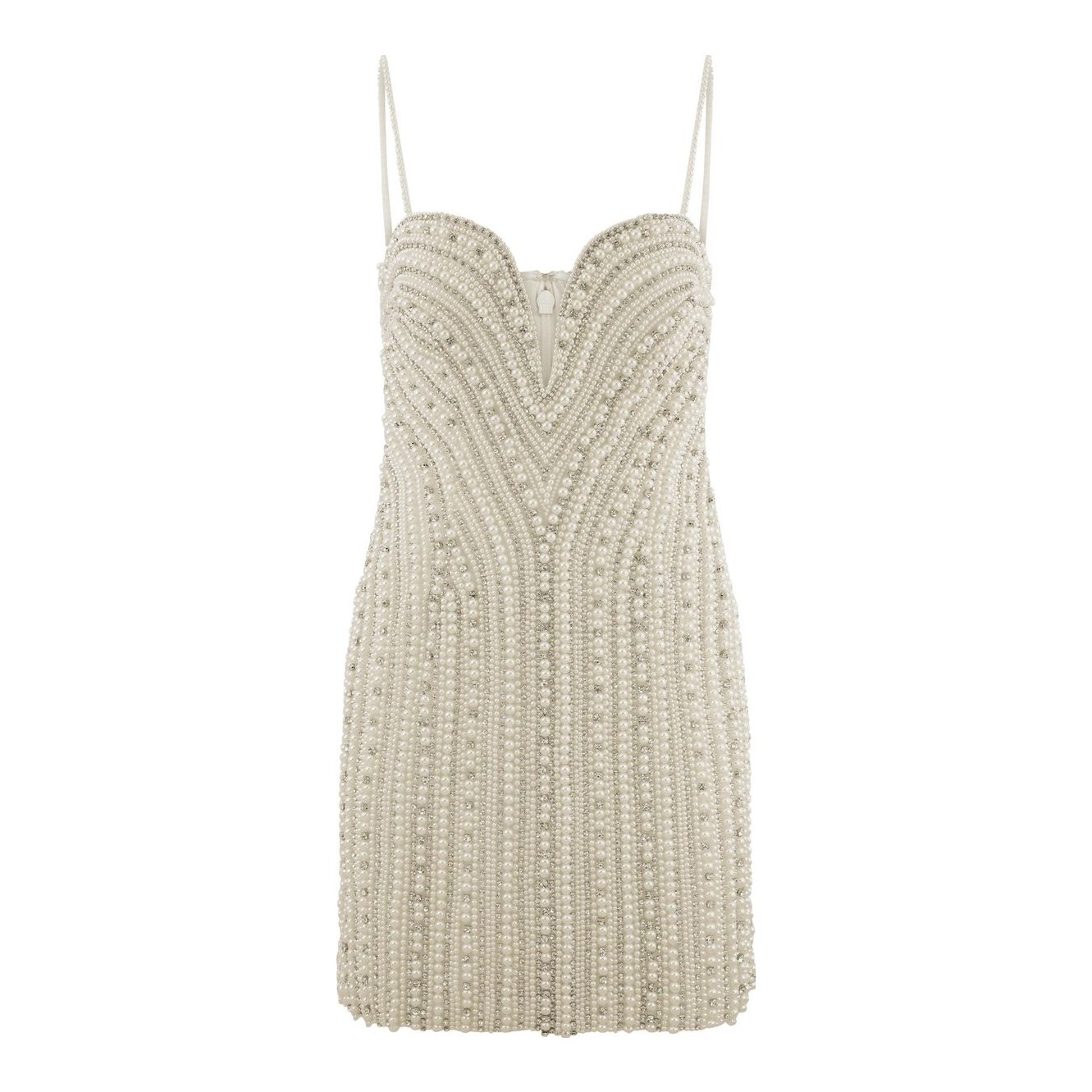 knee length dresses for ladies Ziva Embellished Crepe Mini Dress – SIMKHAI main image 0