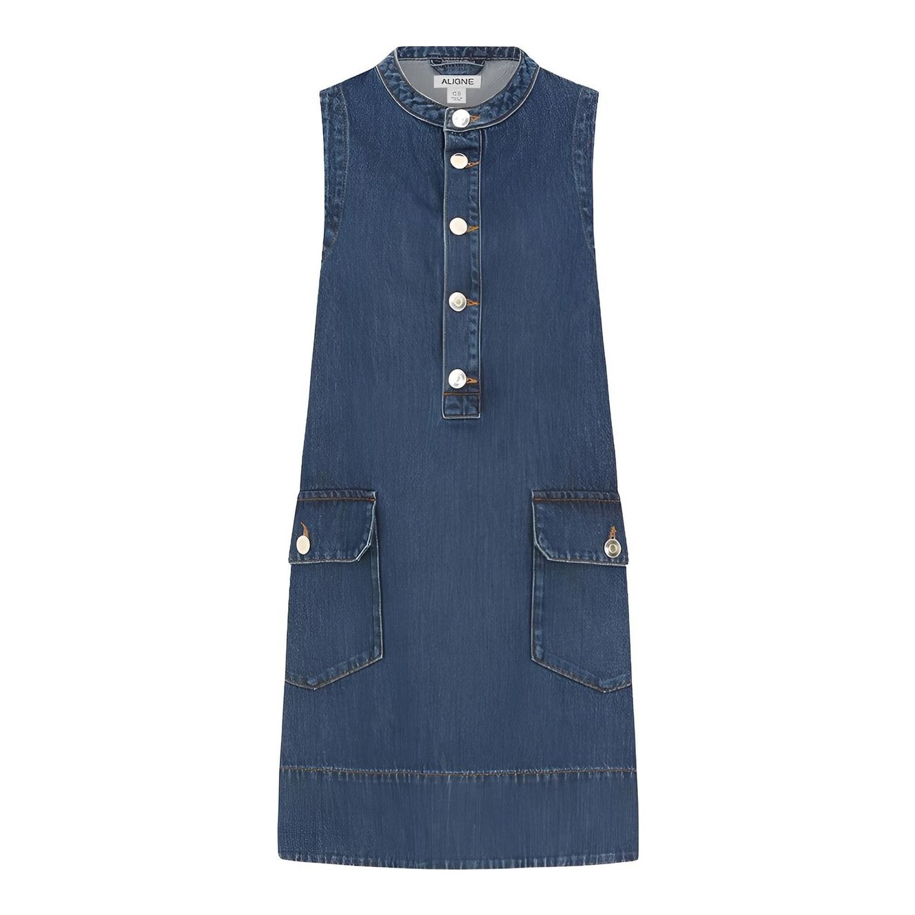 white christmas dresses ALIGNE Denim Mini Dress - Blue | Rory main image 0