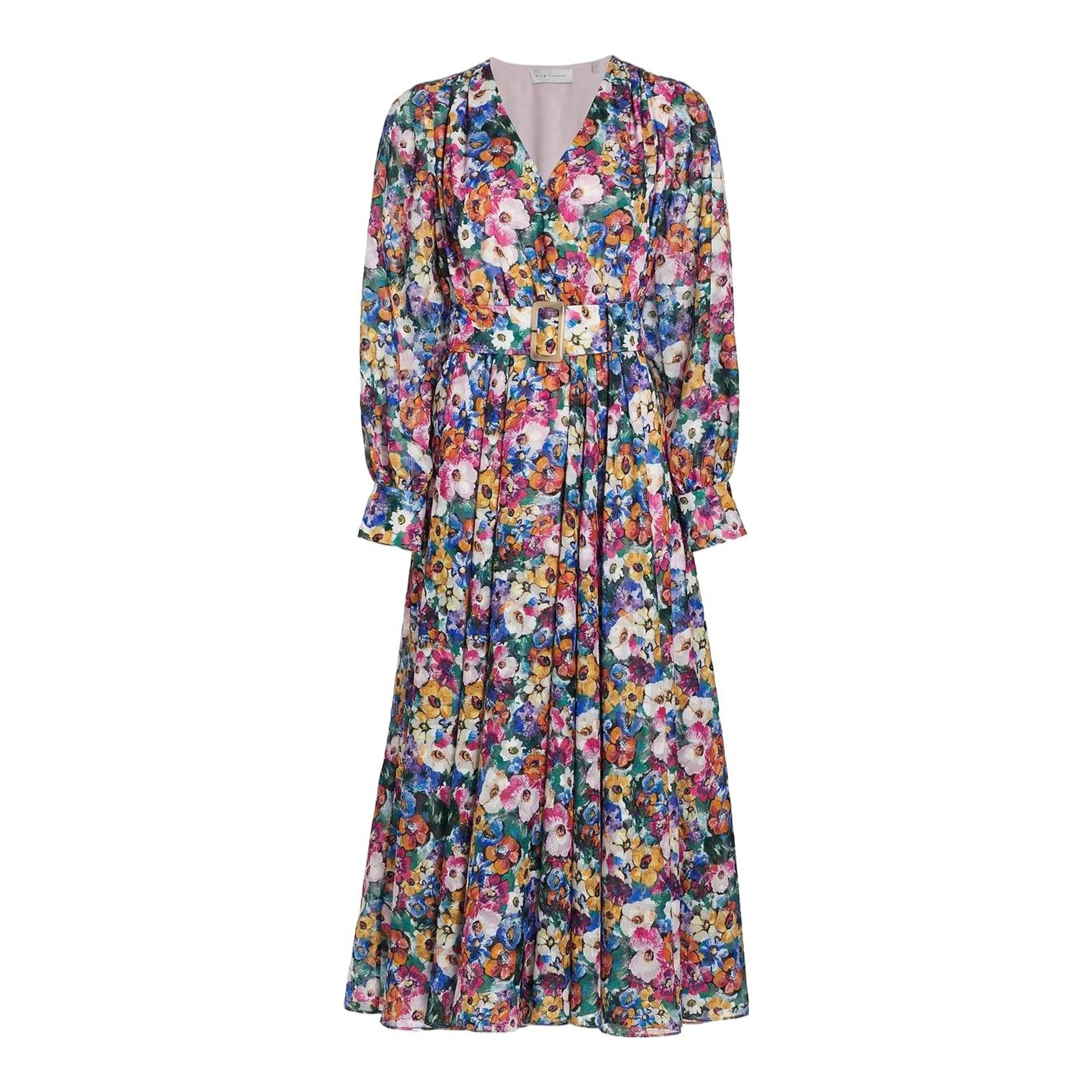 MILLY | Kait Fleur Paillette Embellished Midi Dress