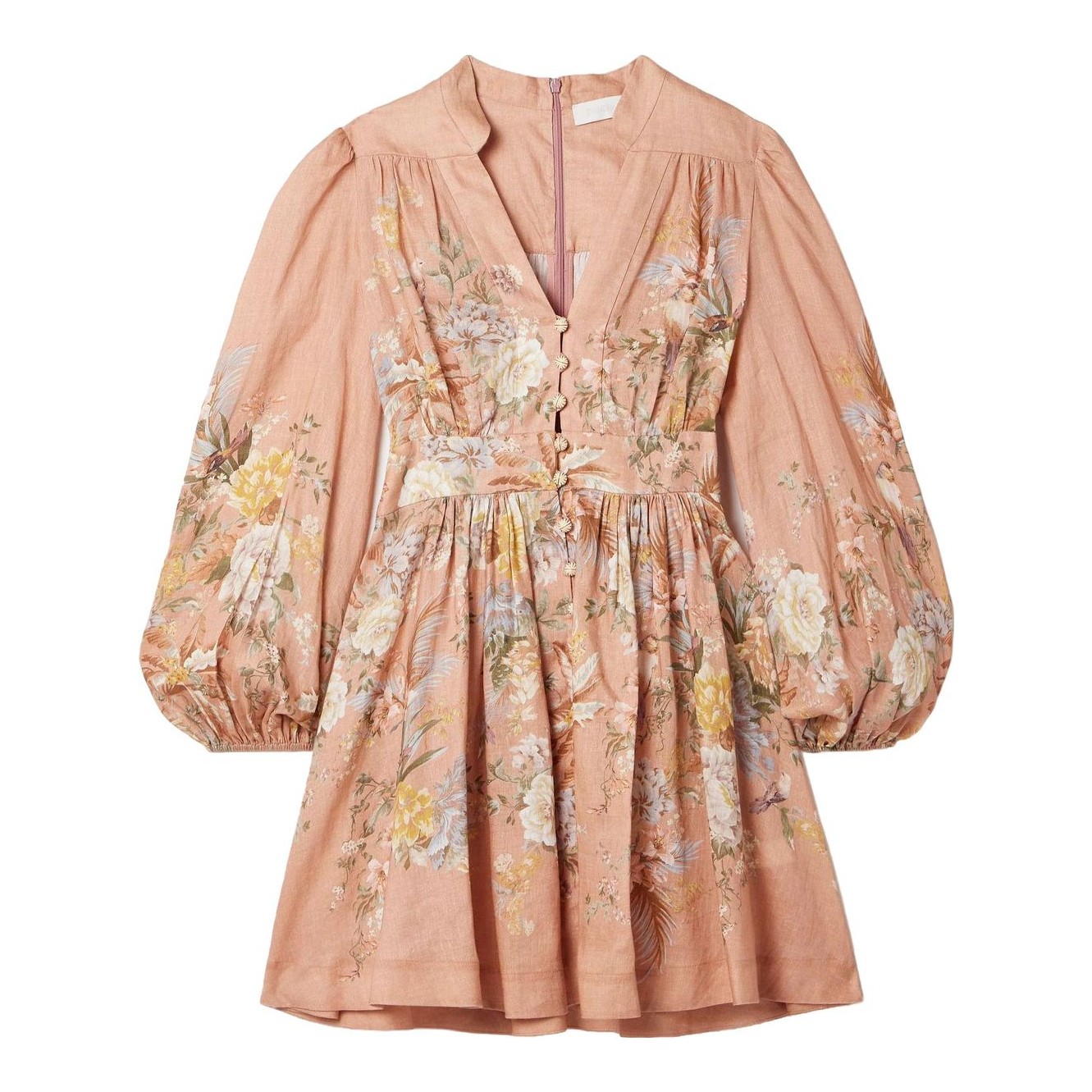 zimmermann pop trimmed mini dress Zimmermann Pop Trimmed Mini Dress in Ivory
