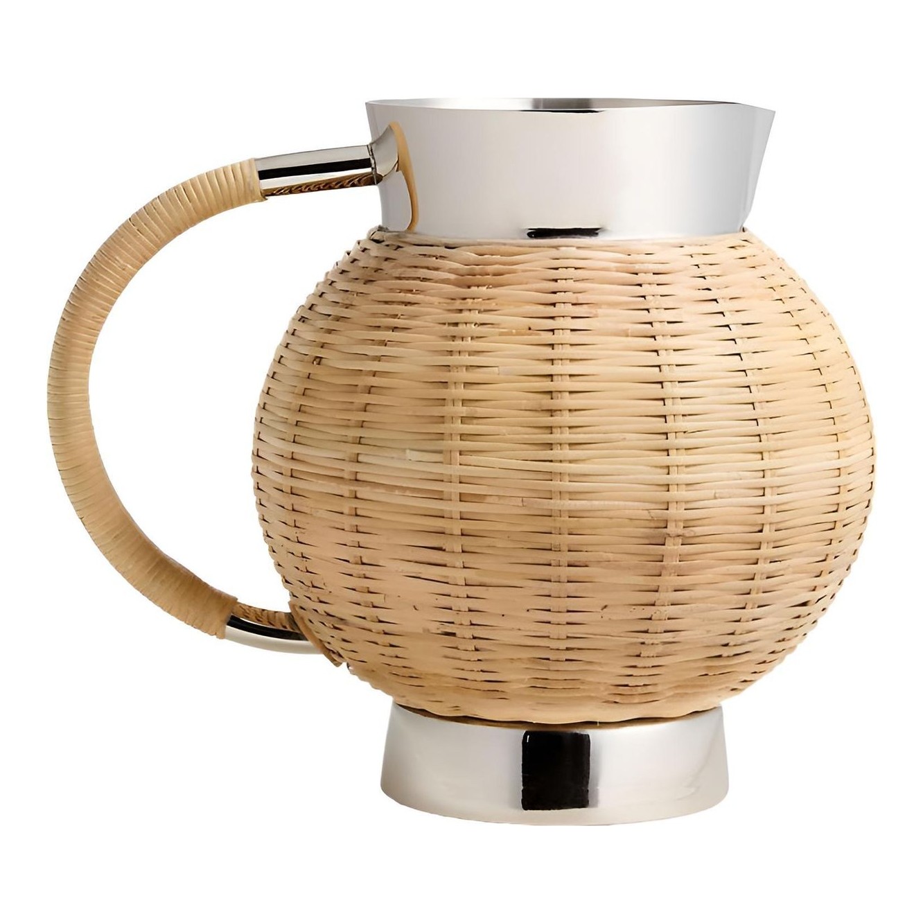 Romsey 67-Oz. Wicker Metal Pitcher