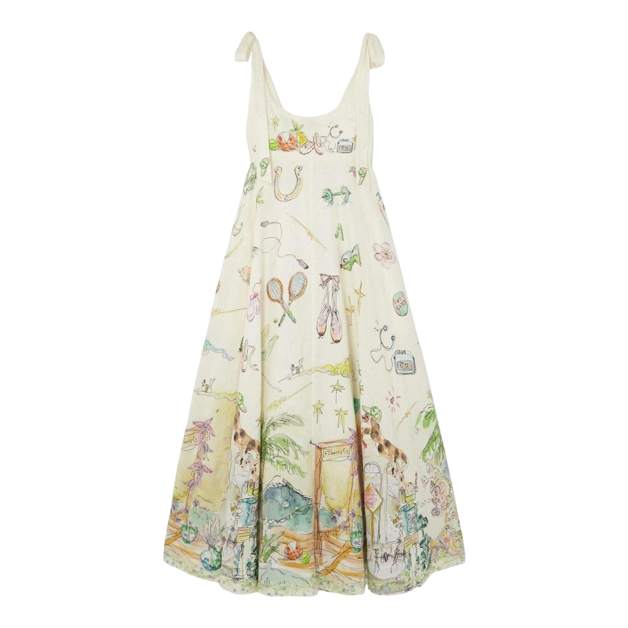 chinese dress ladies Alemais - Antoinette Ballet Sundress Cream (Size 10)  Goldie's