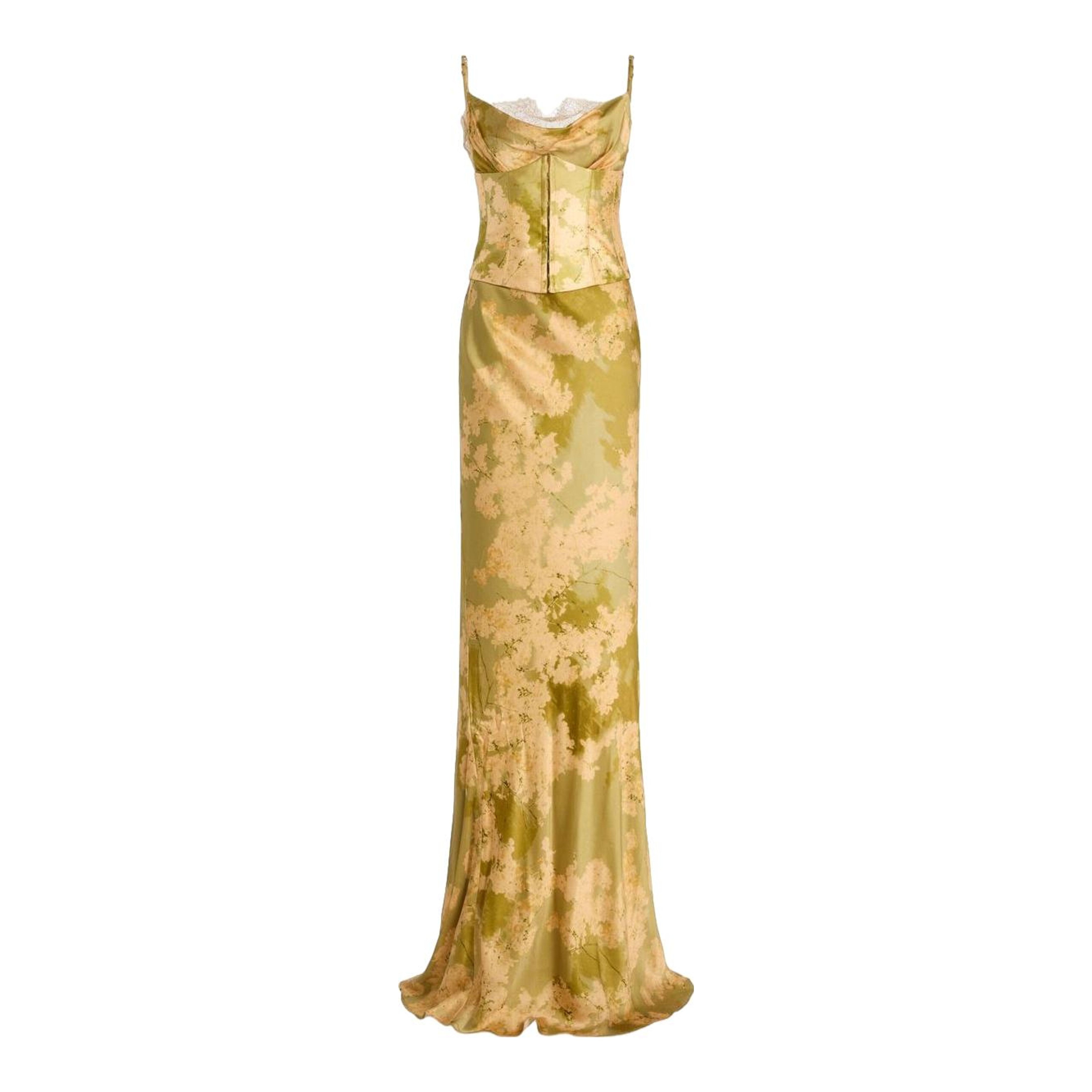 slim fit dress slacks Bronze Golden Hour Corset Maxi Dress