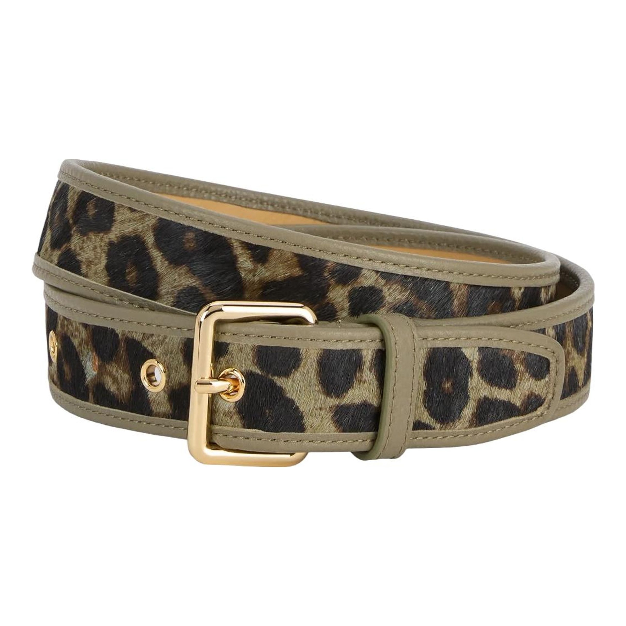 Talbots leather leopard animal print belt Talbots | Leopard Calf Hair Belt main image 2