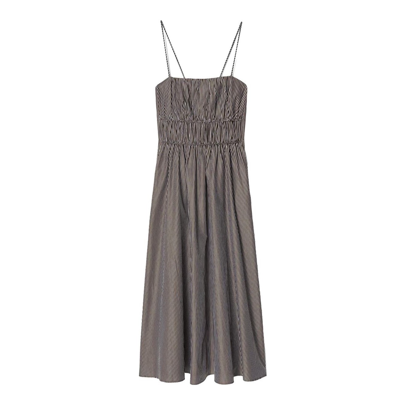 knee length dresses for ladies Diana Striped Midi Dress – Demica Dair main image 0