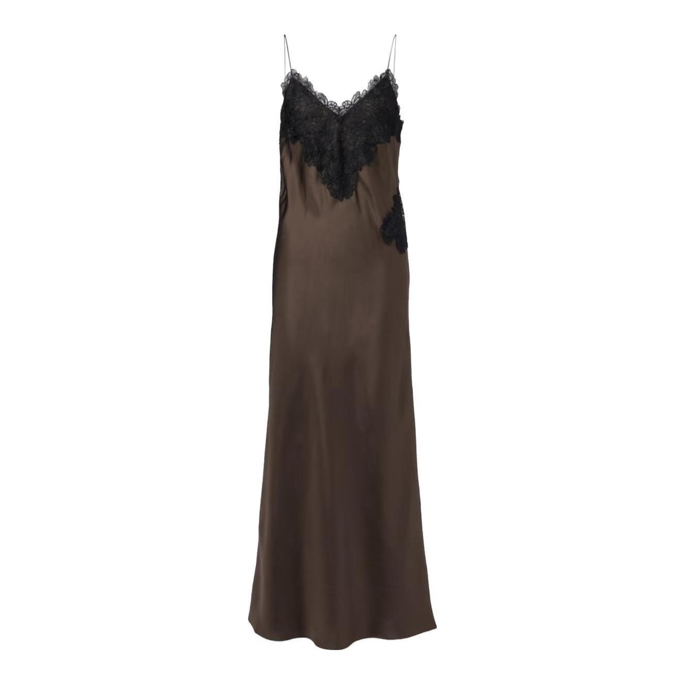 chinese dress ladies Ivonne Lace Trim V-Neck Maxi Dress Butter