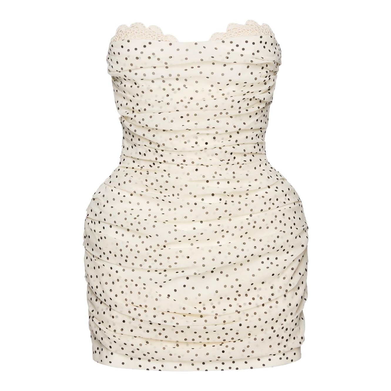 De La Vali | Gracia Polka-Dot Silk-Chiffon Mini Dress