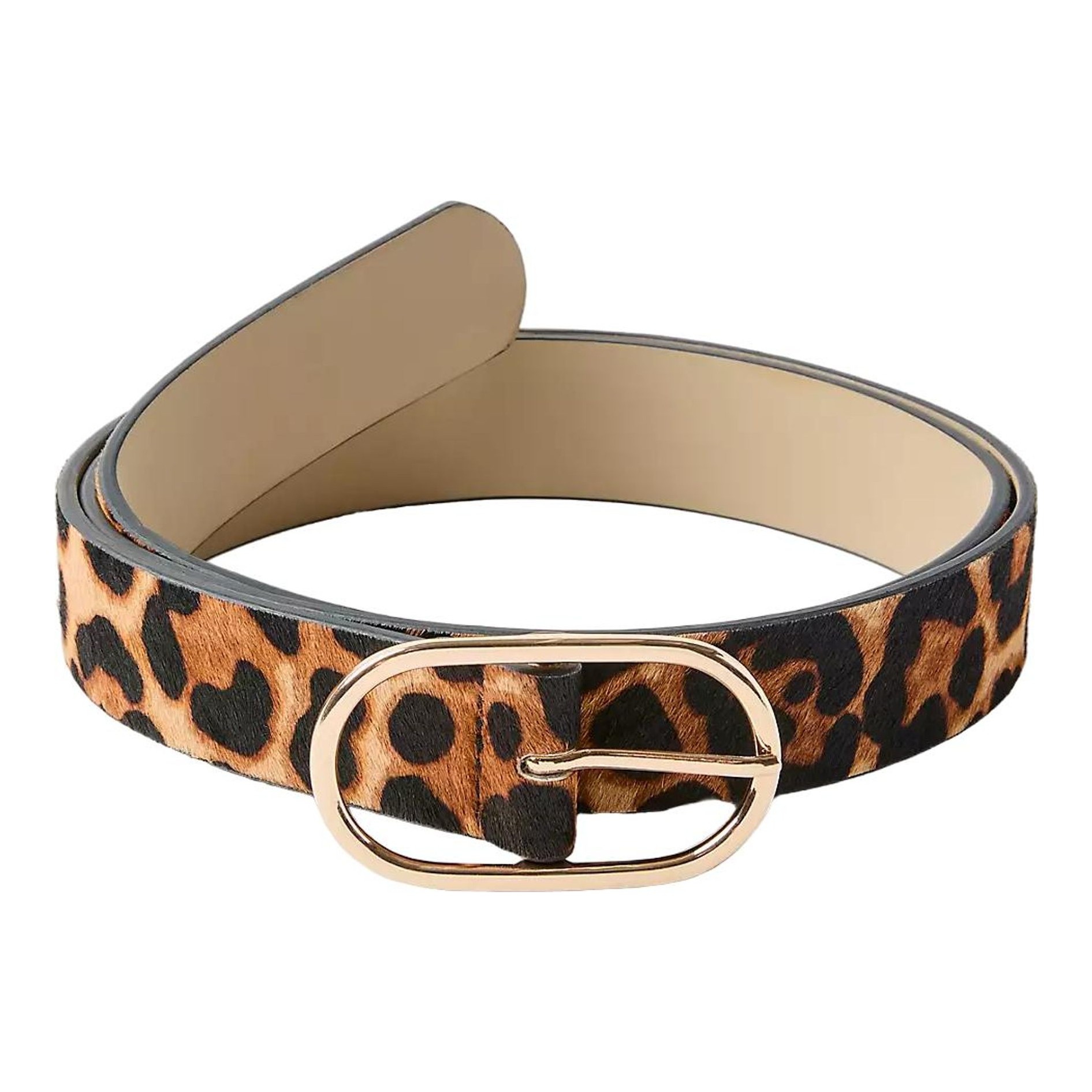 Talbots leather leopard animal print belt Talbots | Leopard Calf Hair Belt main image 3