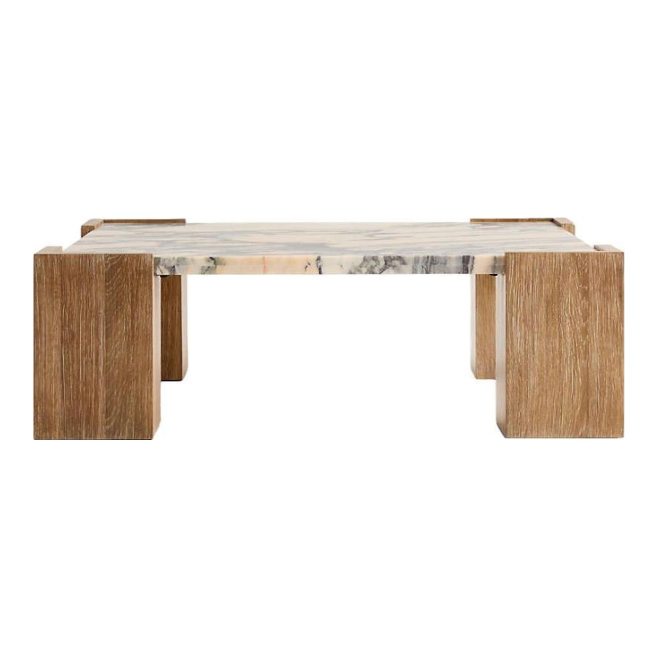 Elysia Marble and Oak 44.5" Square Coffee Table by Jeremiah Brent