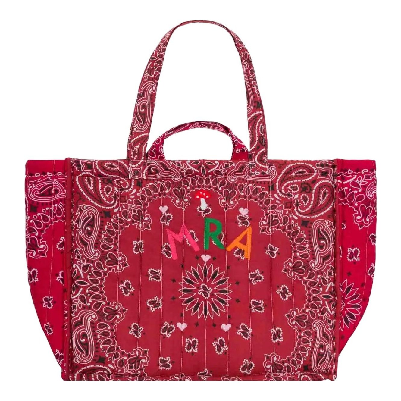 Call It By Your Name | Maxi Quilted Cabas Tote with Love Embroidery
