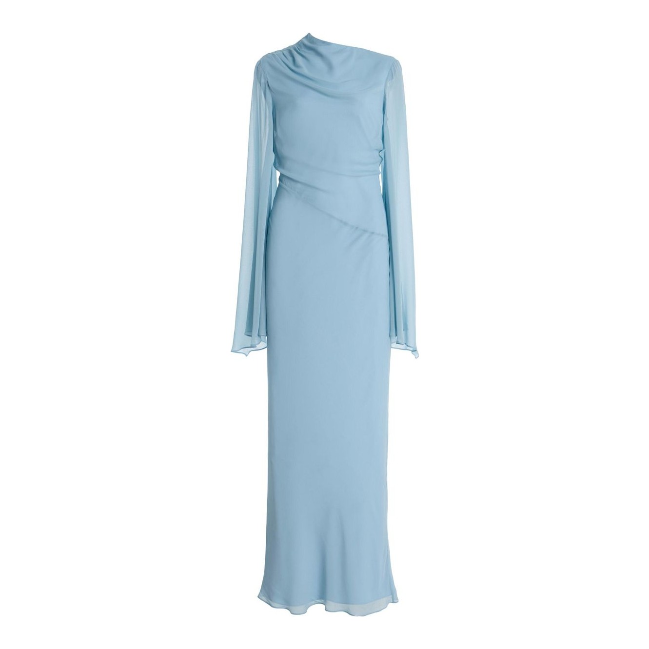 knee length dresses for ladies BOUGAINVILLEA CHIFFON MAXI DRESS IN FEATHER PRINT  DE LA VALI OFFICIAL