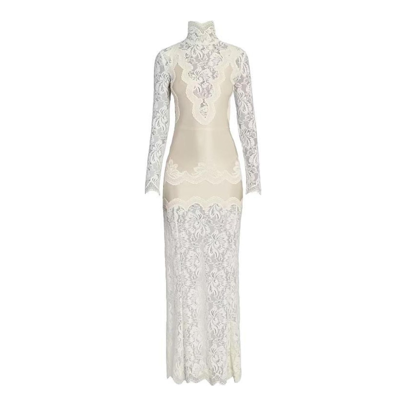 Ronny Kobo | Scorpio Ruched Lace Maxi Dress