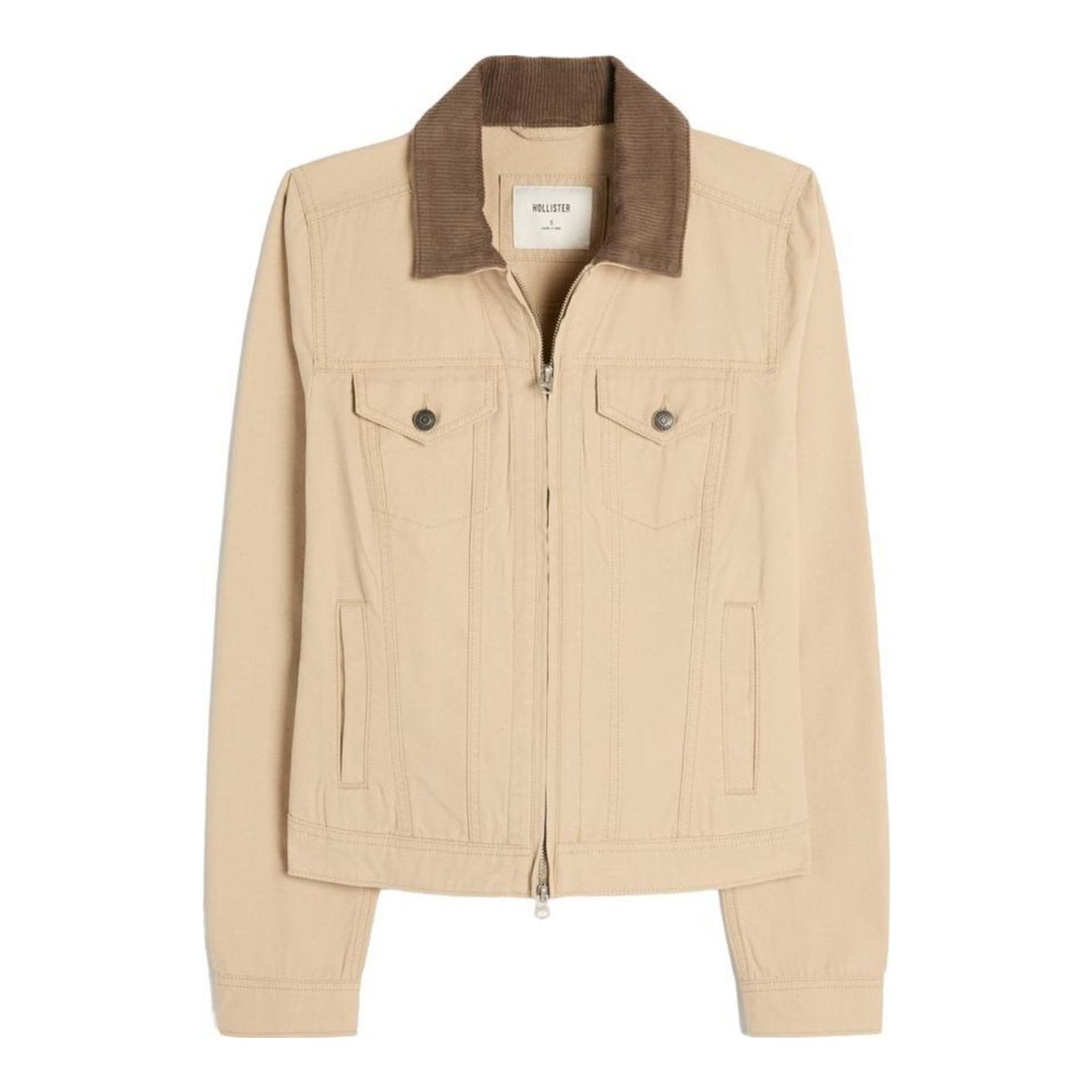 Y2K ホリスター Hollister Twill Zip-Up jacket Buy Hollister Brown Twill Zip-Up Jacket from Next USA