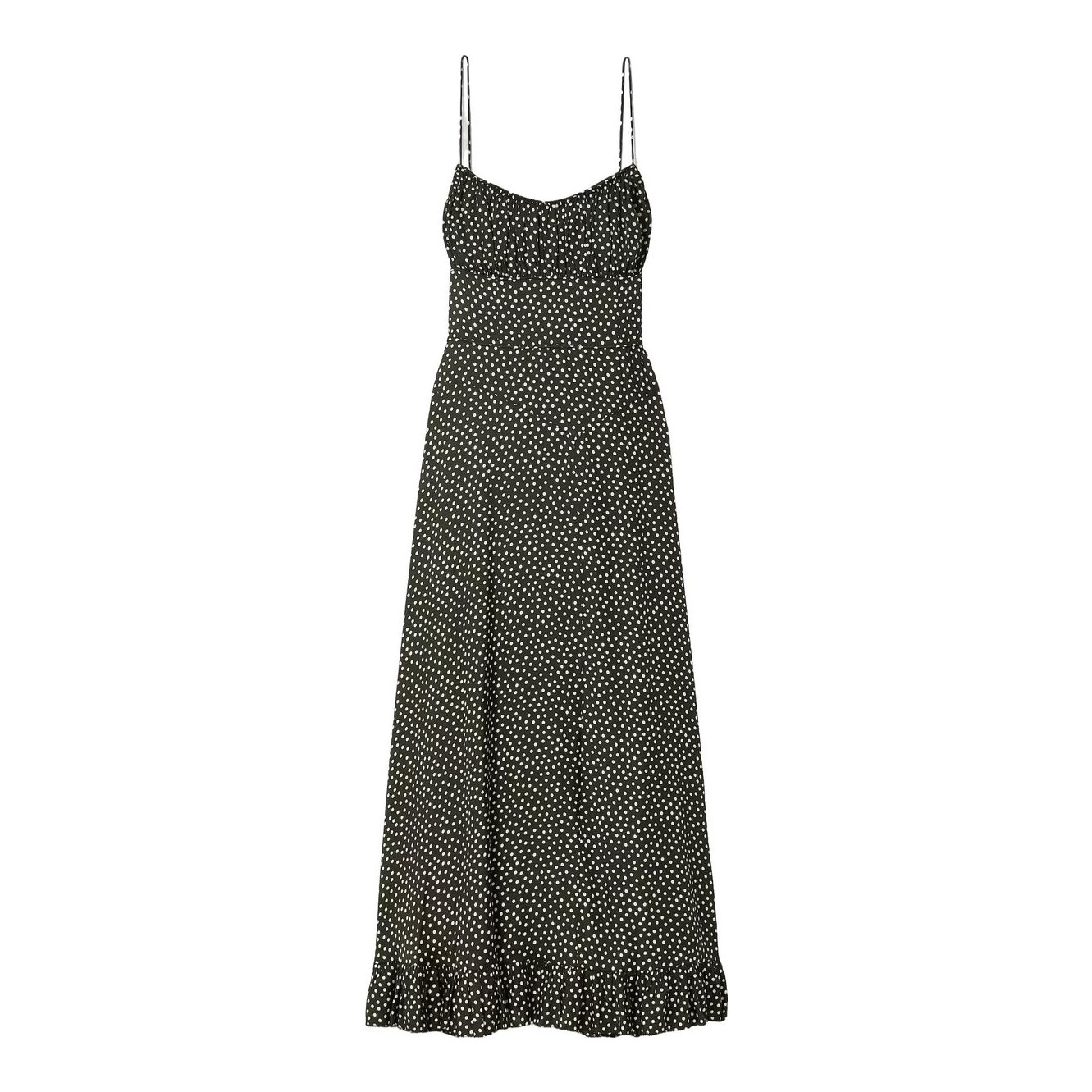 dôen rosaria polka dot silk blend midi dress DÔEN