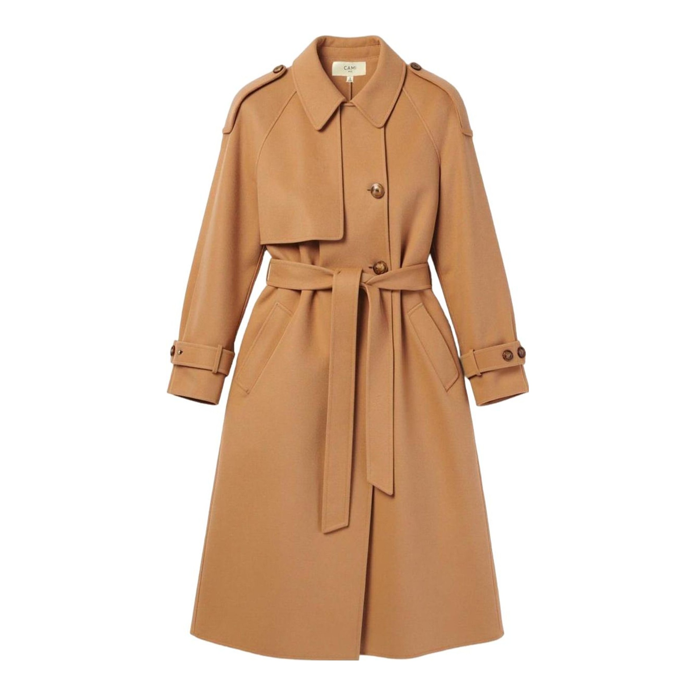 The Frankie Shop | Nikola Oversized Double-Breasted Belted Wool