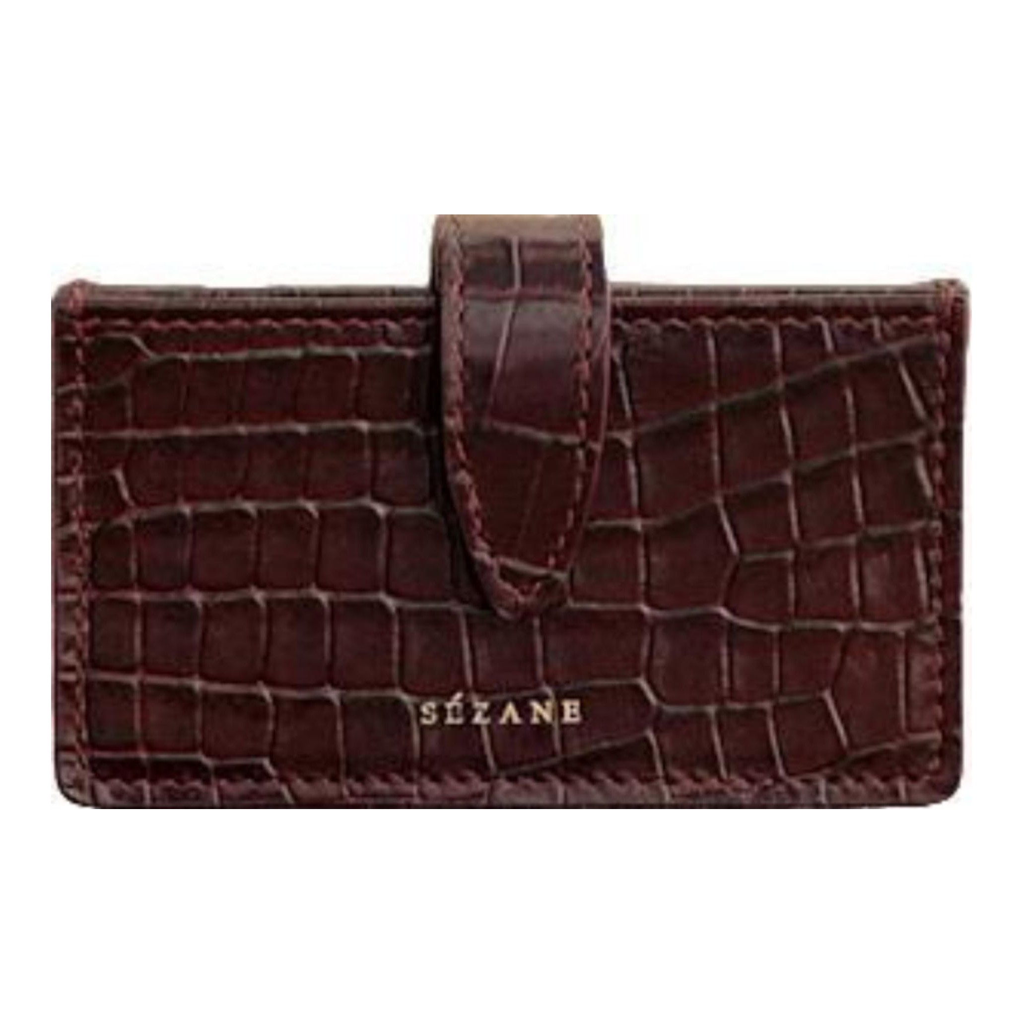 SÉZANE GINETTE カードホルダー チョコクロコ Sézane | Ginette Card Holder