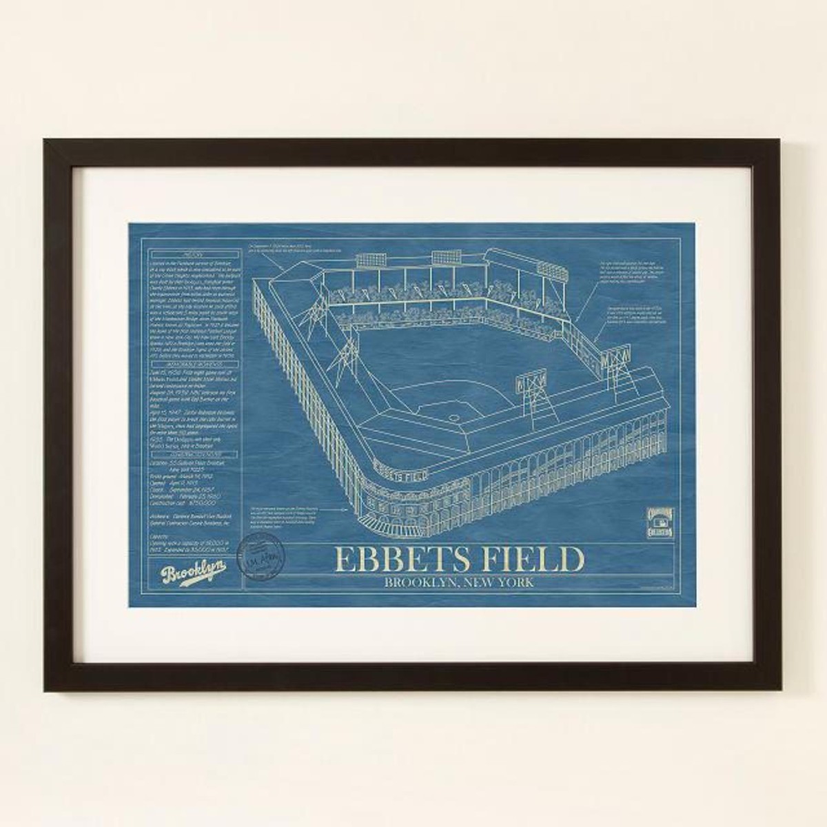 Uncommon Goods MLB Stadium Blueprint