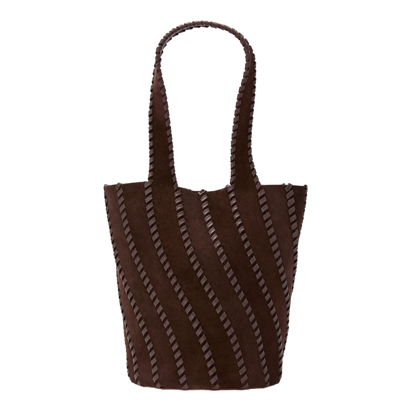 Cacao Tallia Suede Bucket Bag